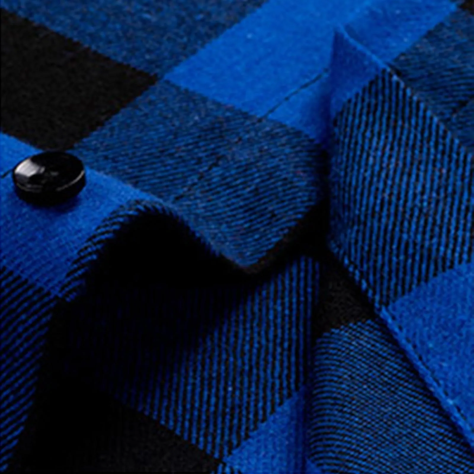 Mymyguoe - Camicia da uomo a quadri, camicia da lavoro, camicia da uomo, camicia da boscaiolo, camicia da tempo libero, longsleeve, camicia a maniche lunghe, camicia a quadri, camicia con revers - immagine 2