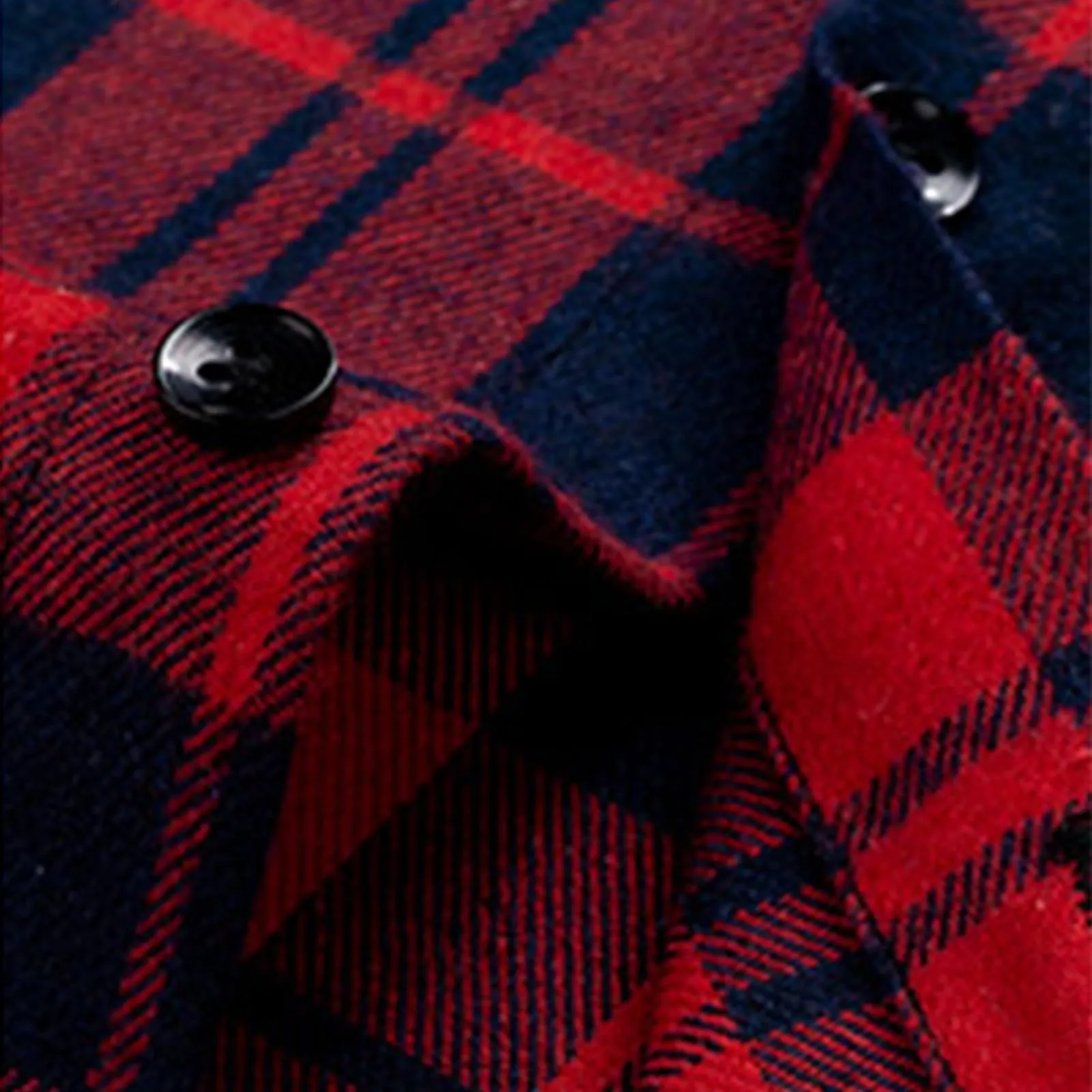 Mymyguoe - Camicia da uomo a quadri, camicia da lavoro, camicia da uomo, camicia da boscaiolo, camicia da tempo libero, longsleeve, camicia a maniche lunghe, camicia a quadri, camicia con revers - immagine 5