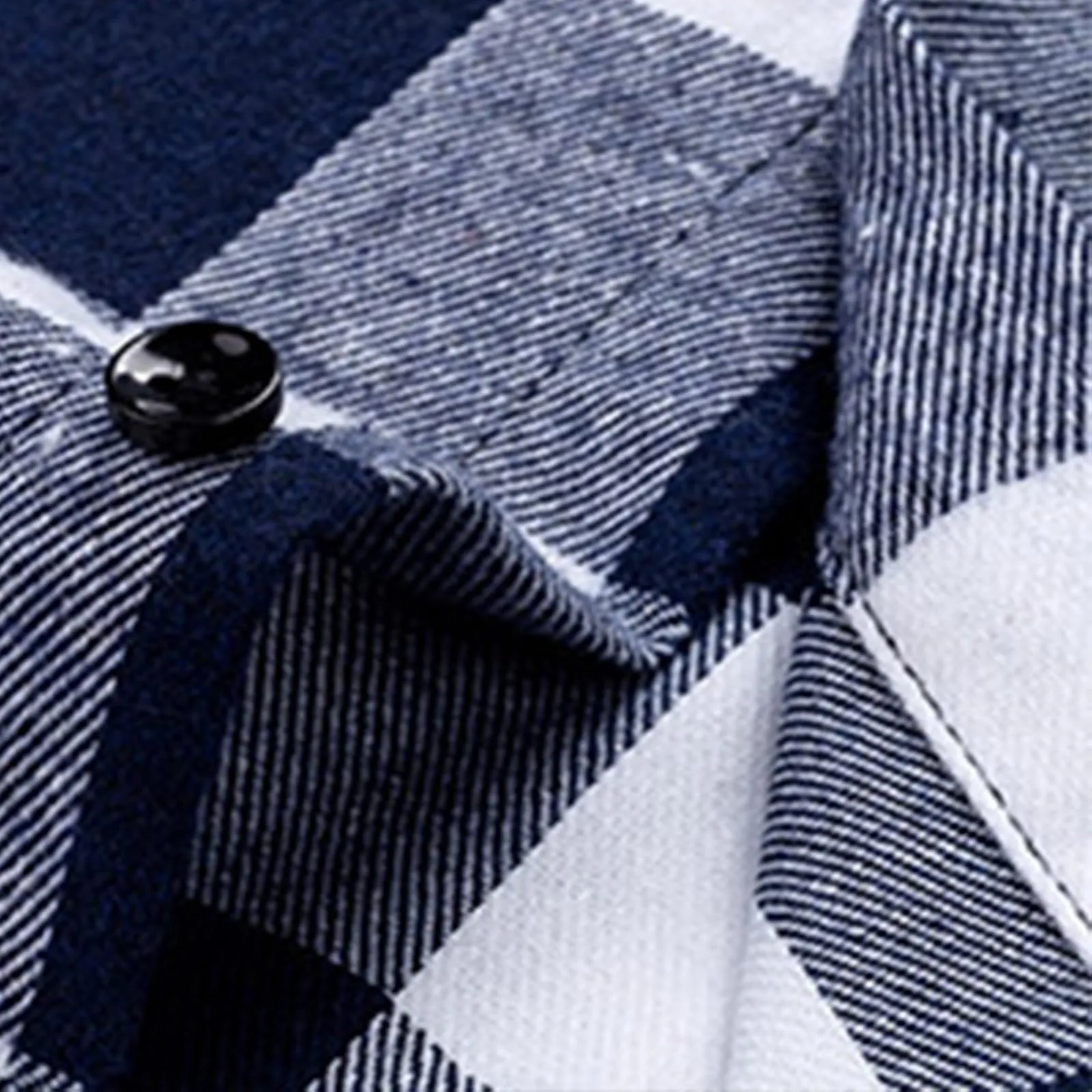 Mymyguoe - Camicia da lavoro da uomo a quadri, camicia da uomo da boscaiolo, camicia da tempo libero, longsleeve, camicia a maniche lunghe, camicia a quadri, camicia con revers, camicia button down - immagine 2