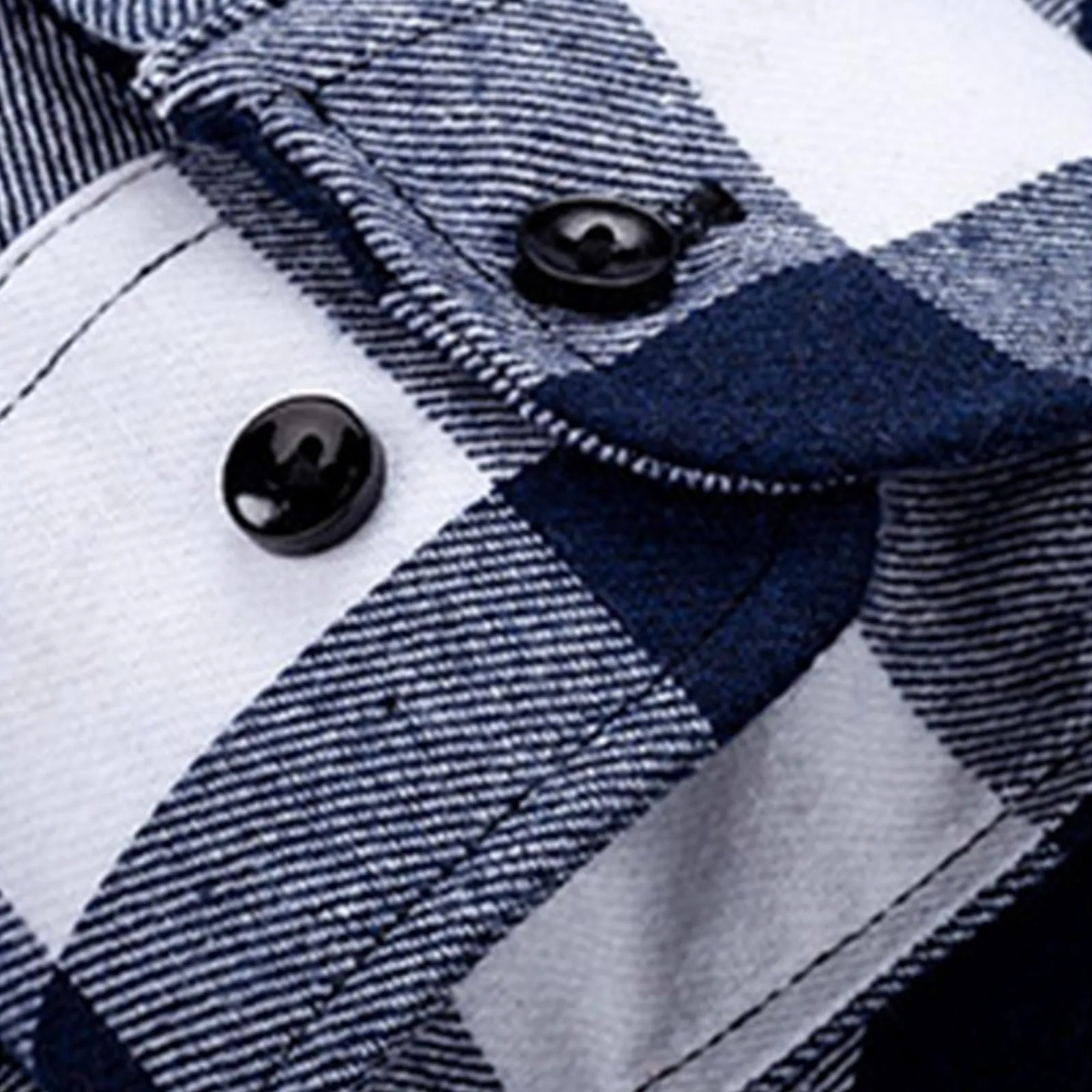 Mymyguoe - Camicia da lavoro da uomo a quadri, camicia da uomo da boscaiolo, camicia da tempo libero, longsleeve, camicia a maniche lunghe, camicia a quadri, camicia con revers, camicia button down - immagine 6