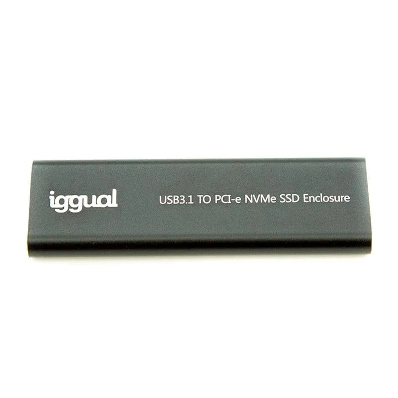Caja PC IGGUAL Igg317020 M.2 Alluminio Nero Ultra sottile USB-C 3.1 - immagine 1