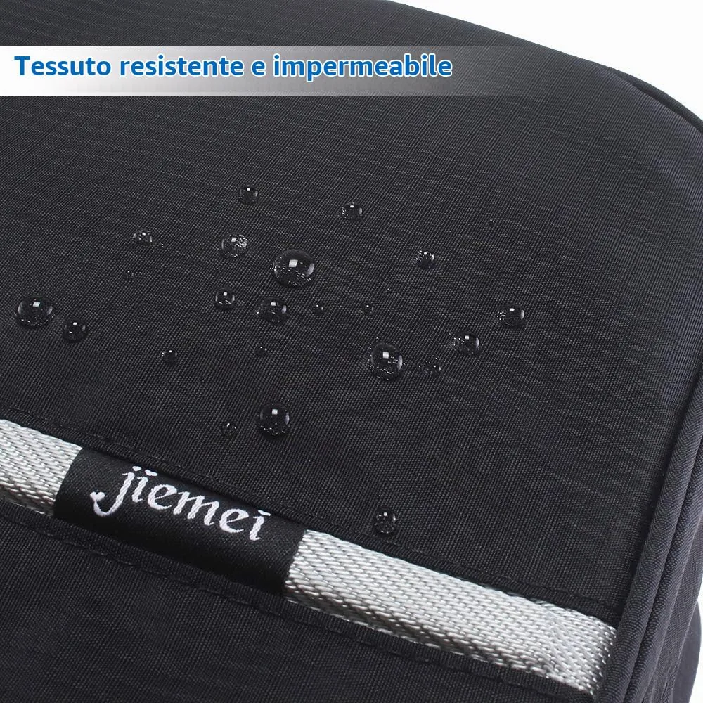 jiemei Hanging Toilettry Bag impermeabile, Travel Wash Bag per gli uomini e le donne con 4 scomparti, Pieghevole Compact Size, Super Durable Tessuto - immagine 4