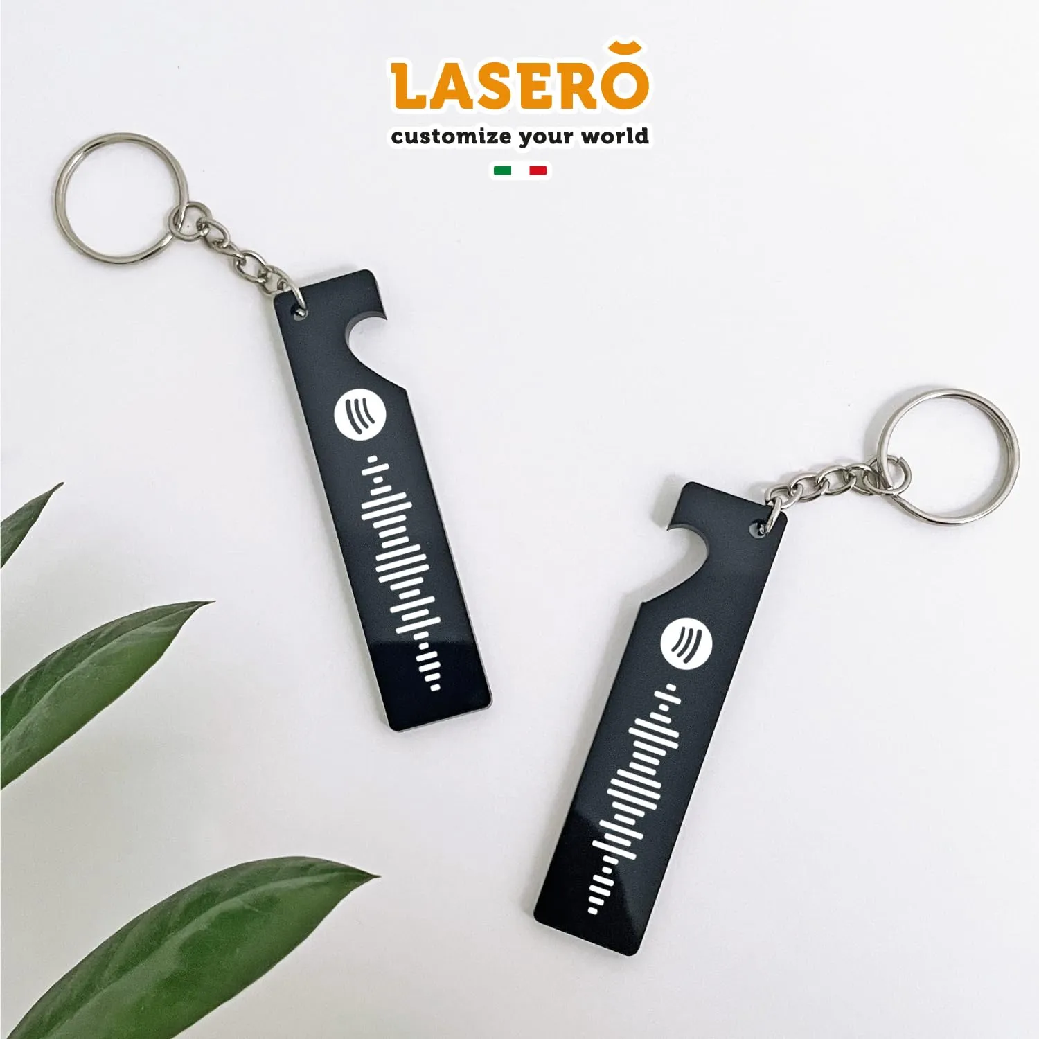 LASERO' Portachiavi Spotify di Coppia | Regali per Lui e per Lei - immagine 2