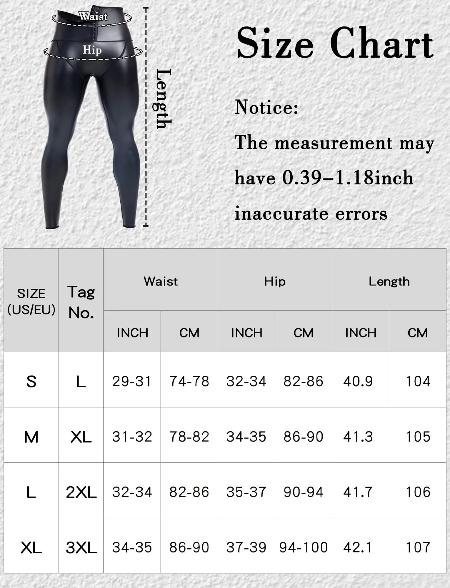 Ausing Leggings da Uomo in Pelle Pantaloni Slim Fit Uomo Vita Alta Leggings Sportivi con Effetto Bagnato Moto Pants Costume da Festa Nero M - immagine 6