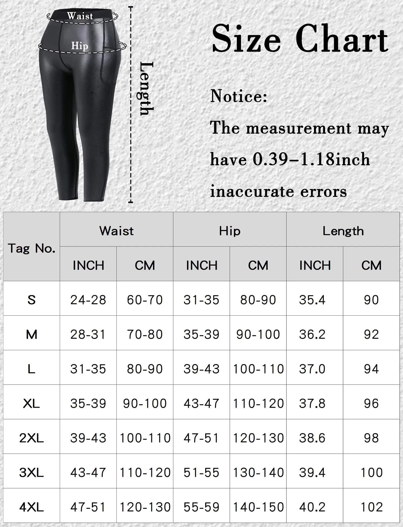 Ausing Leggings Sportivi con Tasche Pantaloni Uomo in Ecopelle Slim Fit Pantaloni in Pelle Vita Alta Wetlook Costume da Festa Nero S - immagine 6