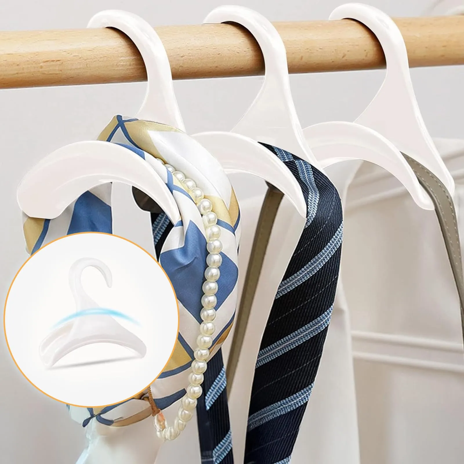 HSMHLYYB 20 Pezzi Ganci Per Borse Appendiabiti, Appendi Borse, Ganci Per Borsa Armadio, Ganci Organizzatore, Portaborse Appendino Borse Hook, Per Appendere Borse Tote, Zaini, Cappelli, Cravatte - immagine 6