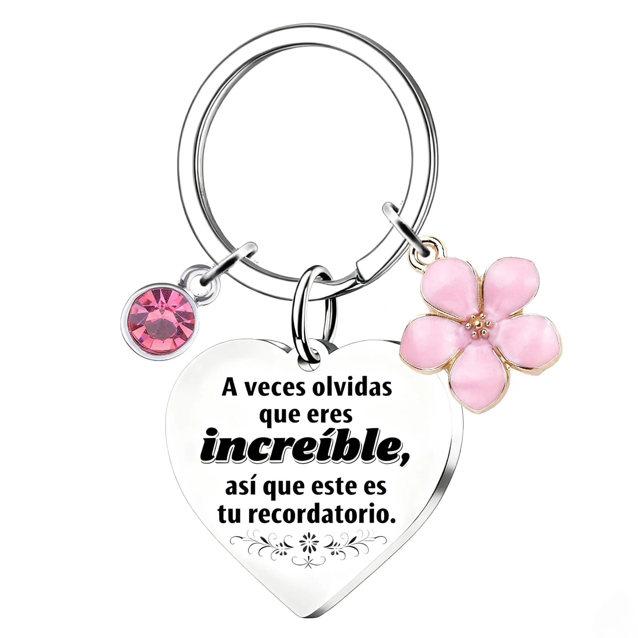 ChunRun Regalo per le donna, portachiavi da donne, regalo di ringraziamento per Natale, compleanno, per fidanzata, moglie, migliore amica, colleghi, regalo di Natale segreto di Babbo Natale (Español) - immagine 1