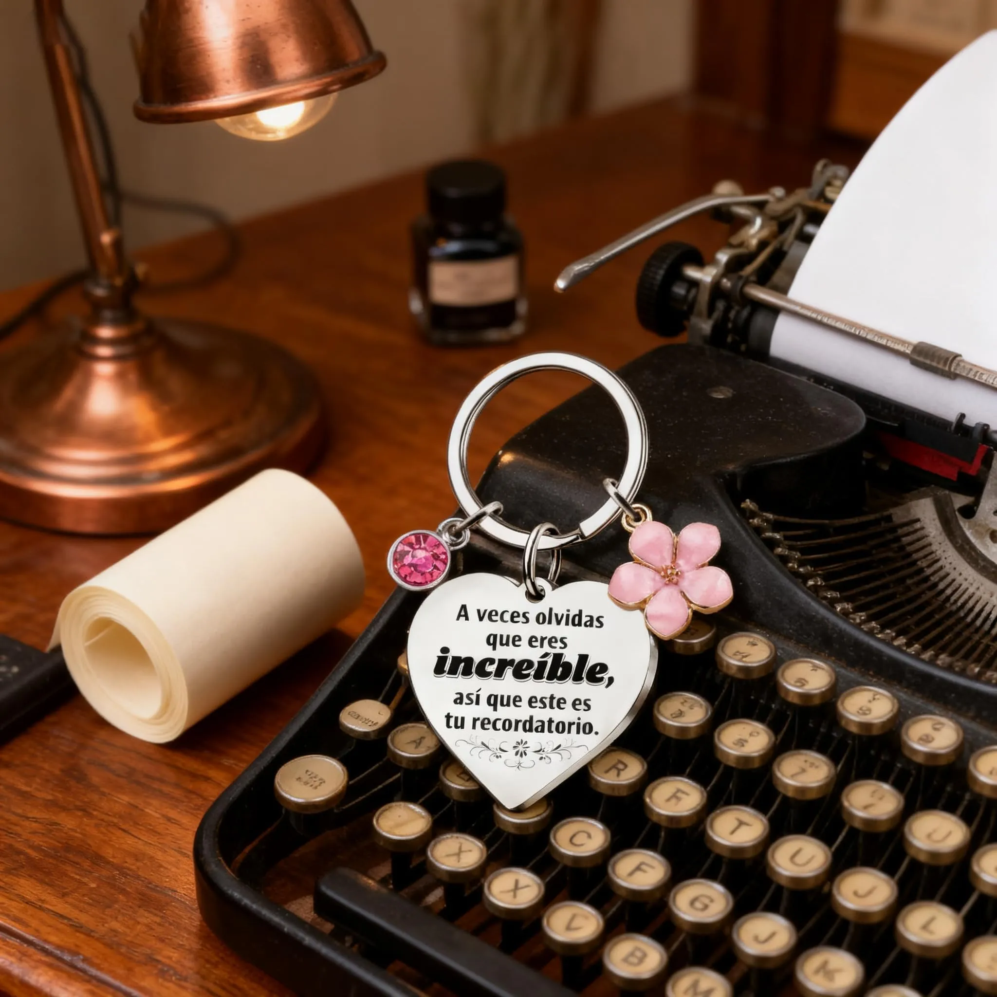 ChunRun Regalo per le donna, portachiavi da donne, regalo di ringraziamento per Natale, compleanno, per fidanzata, moglie, migliore amica, colleghi, regalo di Natale segreto di Babbo Natale (Español) - immagine 4