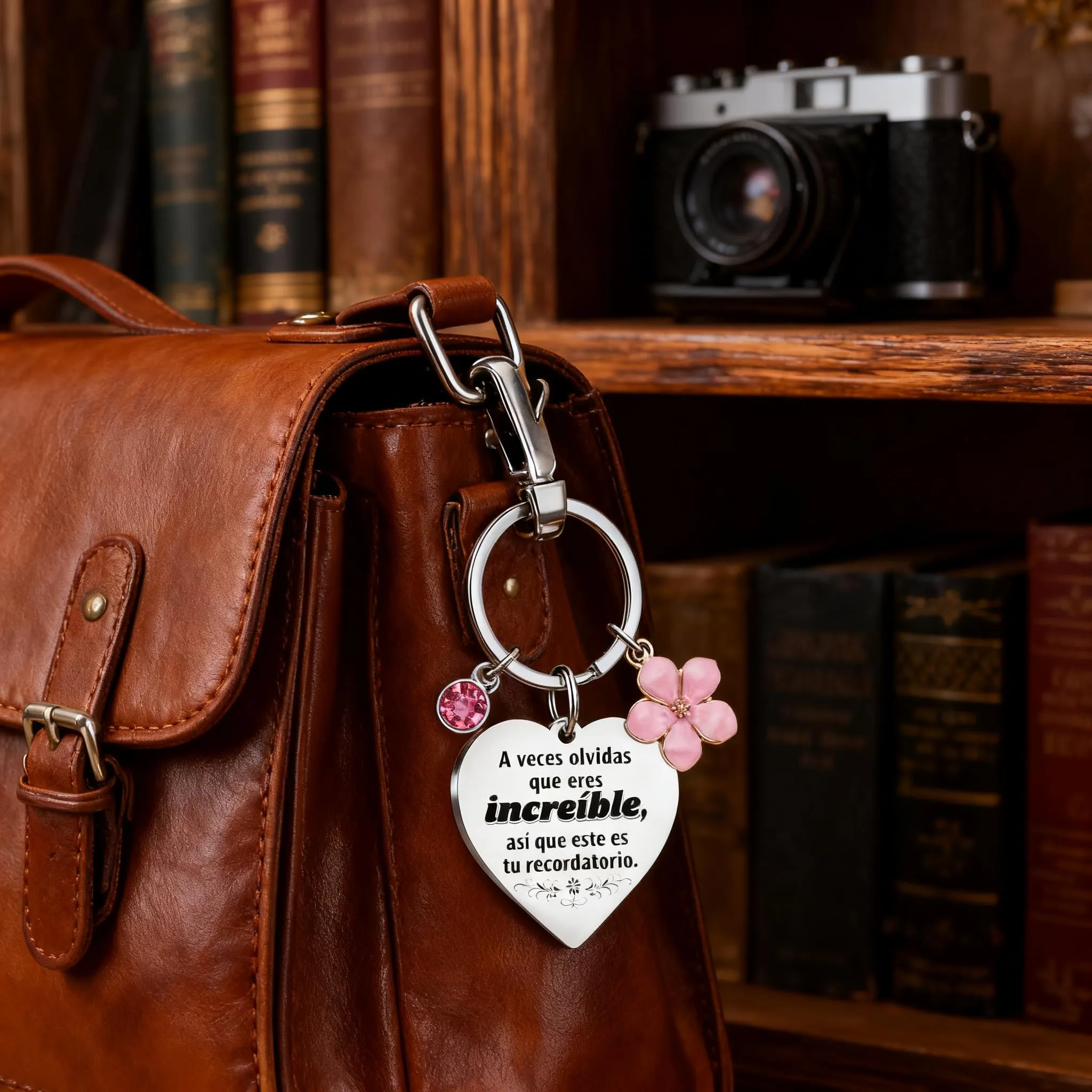 ChunRun Regalo per le donna, portachiavi da donne, regalo di ringraziamento per Natale, compleanno, per fidanzata, moglie, migliore amica, colleghi, regalo di Natale segreto di Babbo Natale (Español) - immagine 6