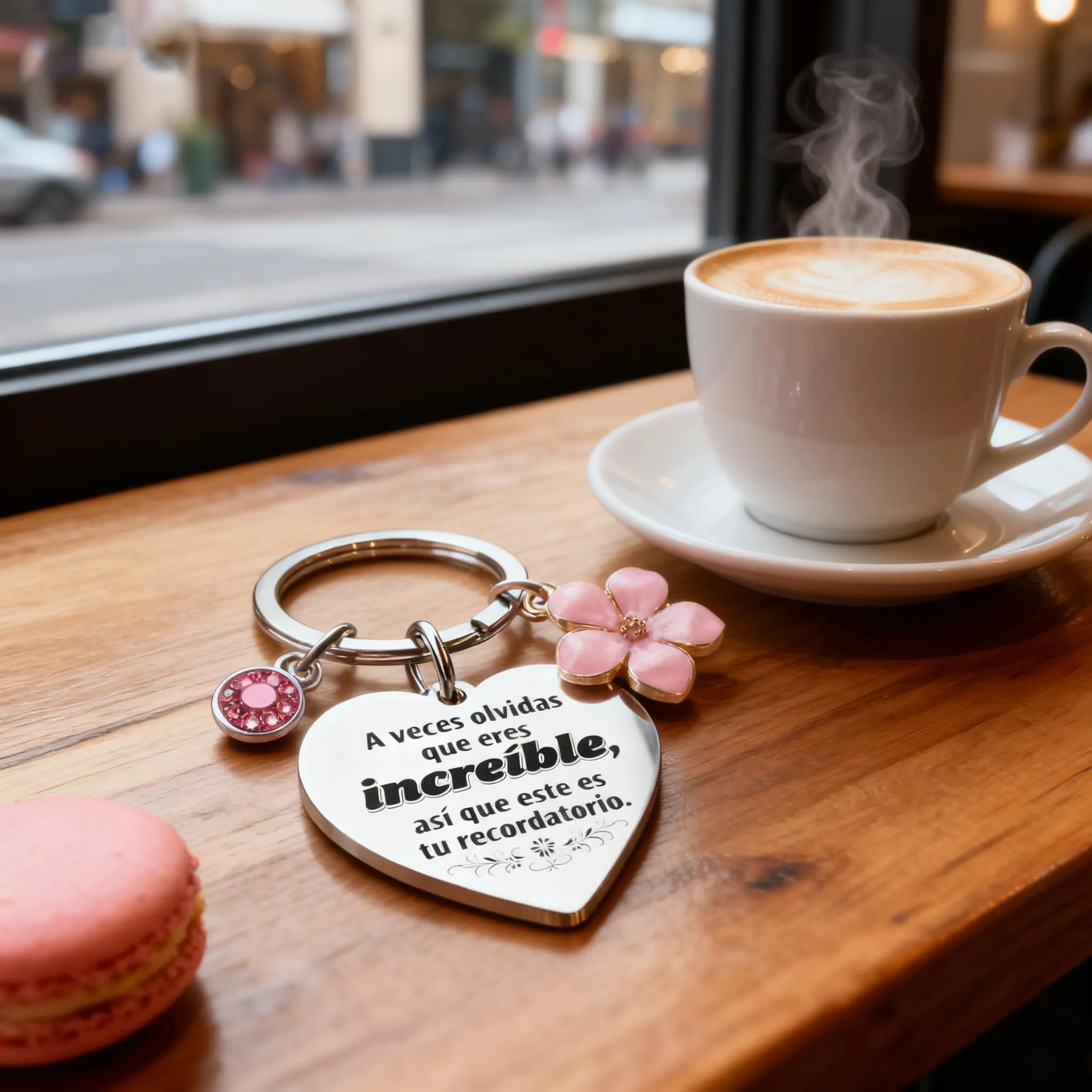 ChunRun Regalo per le donna, portachiavi da donne, regalo di ringraziamento per Natale, compleanno, per fidanzata, moglie, migliore amica, colleghi, regalo di Natale segreto di Babbo Natale (Español) - immagine 7