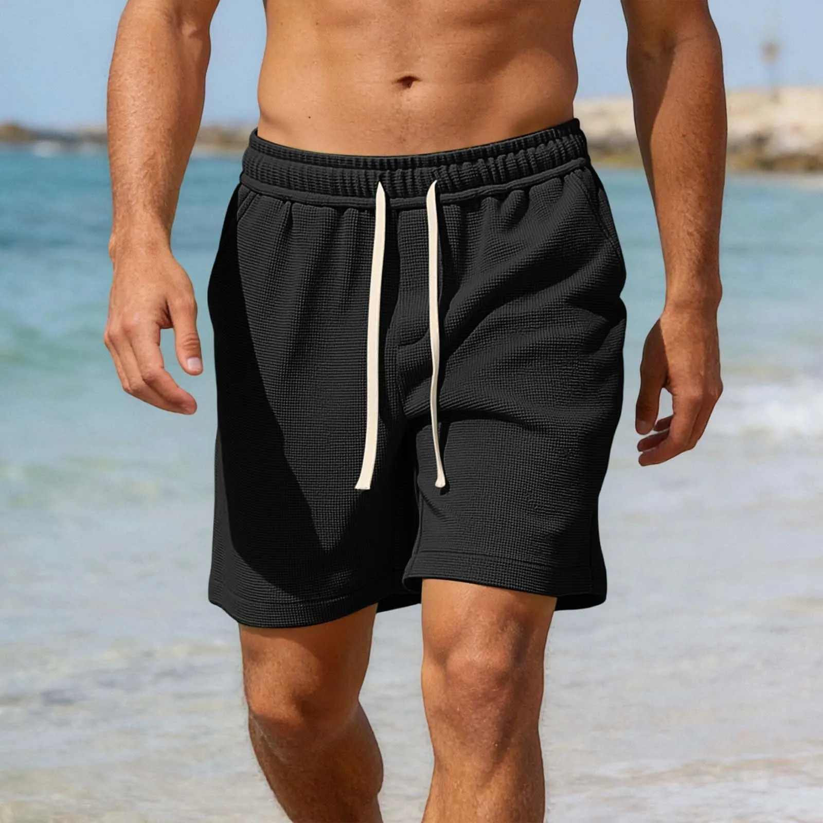 Pantaloncini Tuta Uomo con Taschino e Coulisse Ciclista Gel Kick Boxing - immagine 2