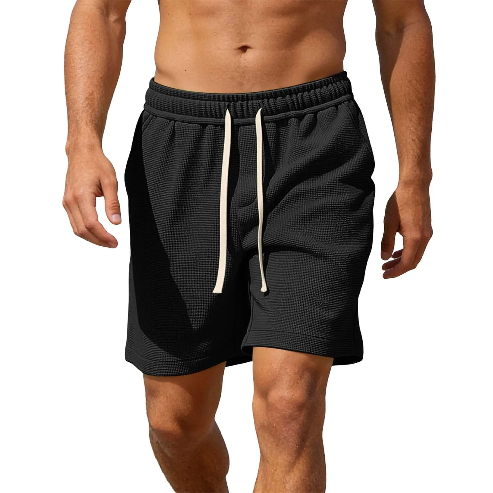 CEWIFO Pantaloncini Uomo Basket con Doppia Tasca Cotone Estivi Lavoro - immagine 5