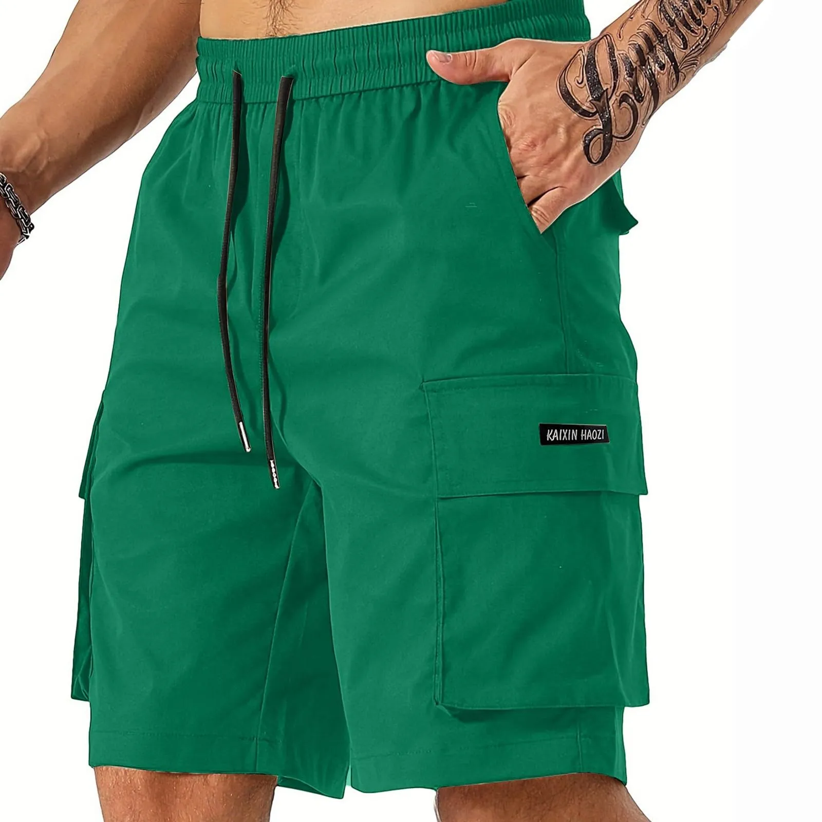 Generico Shorts Cargo Uomo, Leggero Short Sportivi Trekking Tattici Leggeri Militare Cargo Lavoro Mimetici Corti Bermuda Estivi Estivo Bermuda Uomo Estivi, L - immagine 1