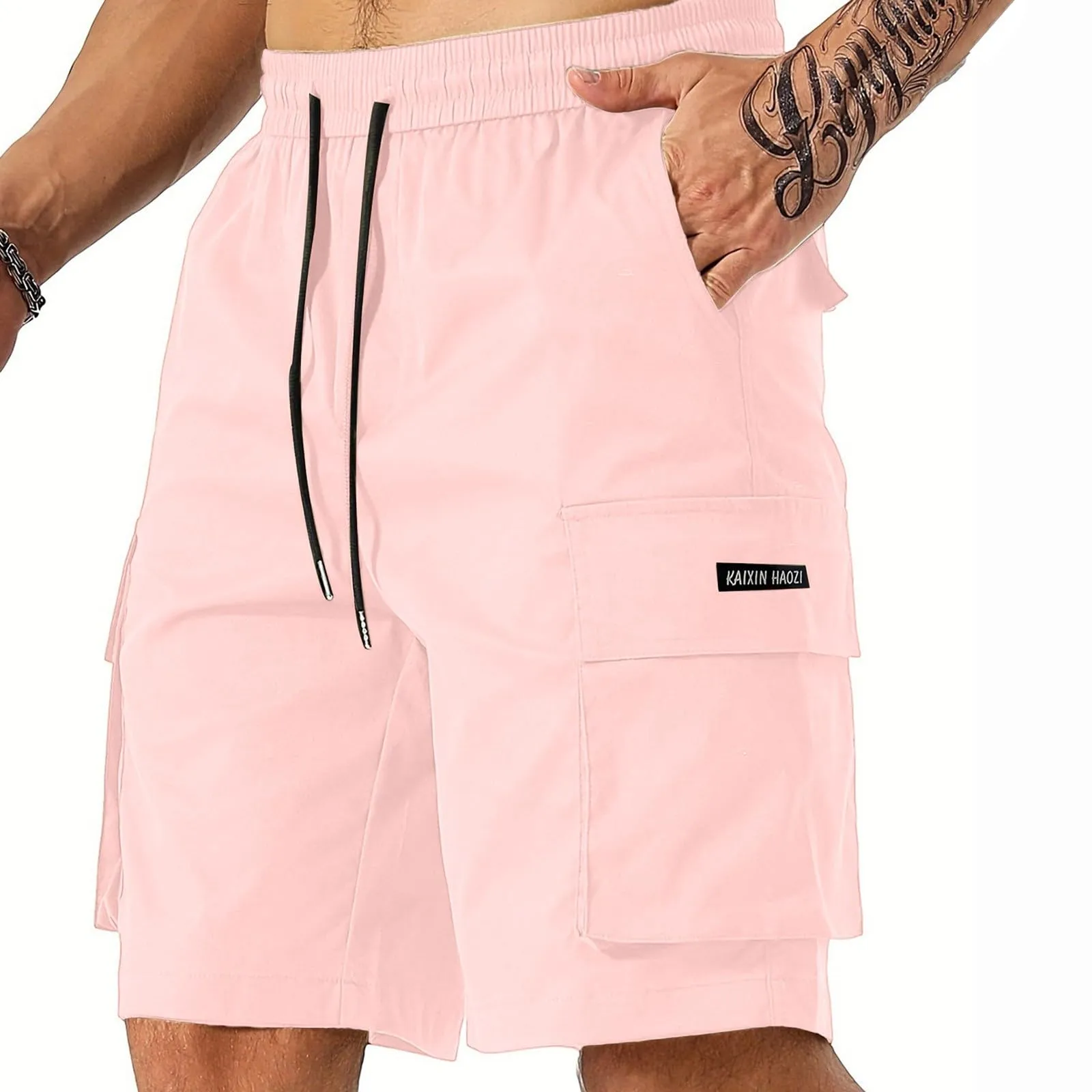 Generico Bermuda Uomo da Lavoro, Mimetici Short Cargo Corti Estivo Sportivi Leggero Leggeri Tattici Trekking Lavoro Estivi Militare Bermuda Uomo, M - immagine 3