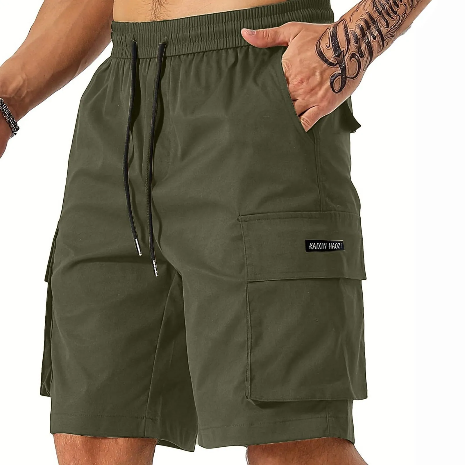 Generico Bermuda Uomo da Lavoro, Sportivi Short Trekking Leggero Corti Tattici Mimetici Estivo Militare Cargo Lavoro Estivi Leggeri Bermuda Cotone Uomo, XL - immagine 3