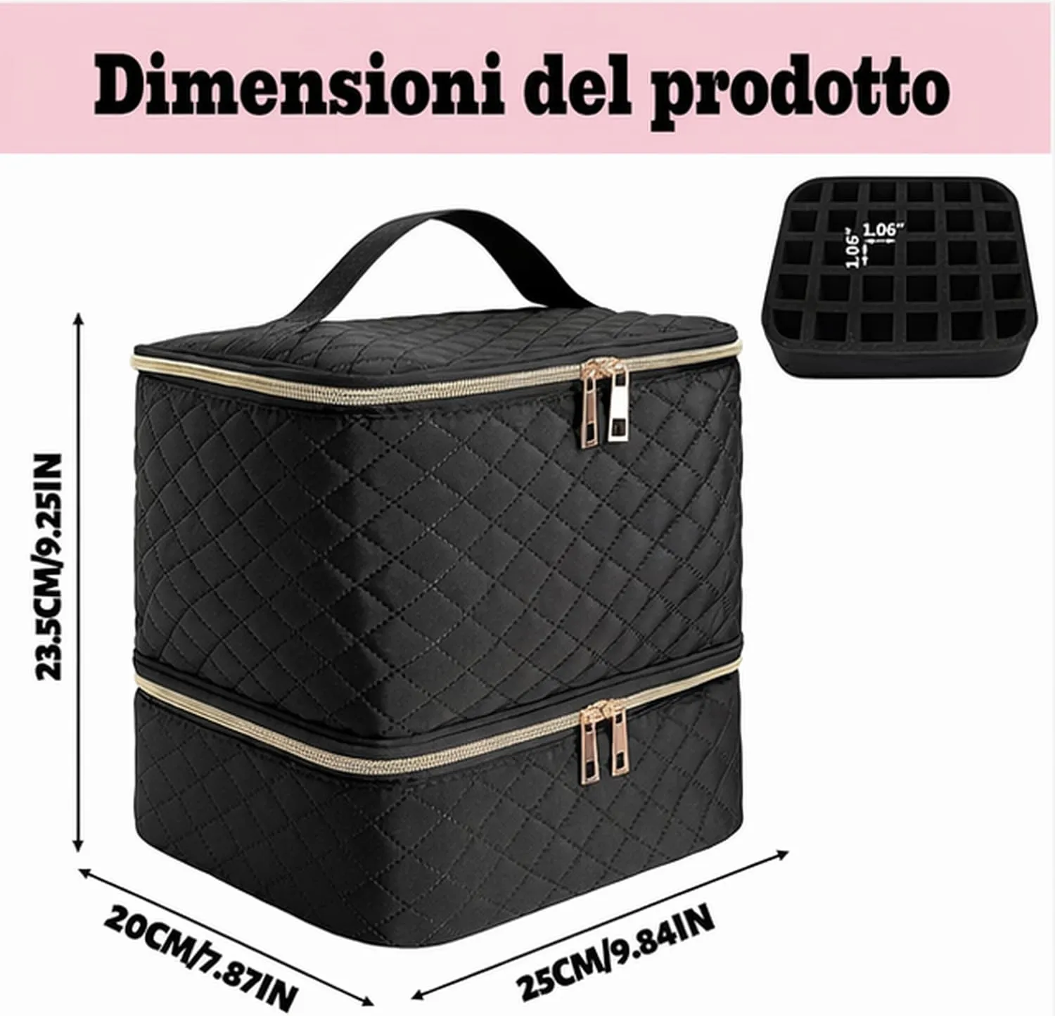 Portasmalti Organizer Valigetta per Unghie - immagine 2