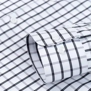 NaLatia Uomo Camicia Casual in Popeline a Maniche Lunghe vestibilità Regular - immagine 3