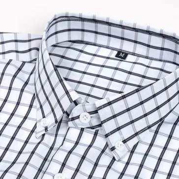 NaLatia Uomo Camicia Casual in Popeline a Maniche Lunghe vestibilità Regular - immagine 5
