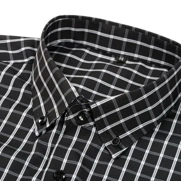 NaLatia Uomo Camicia Casual in Popeline a Maniche Lunghe vestibilità Regular - immagine 4