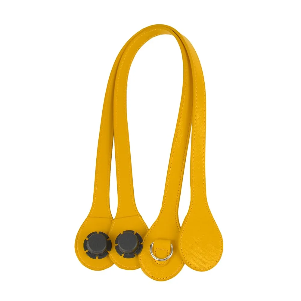 1 Paio di Manici Lunghi per O Bag con Fibbia a D Teardrop End Pu Tracolle in Pelle per Accessori Cintura Obag (Giallo chiaro) - immagine 1