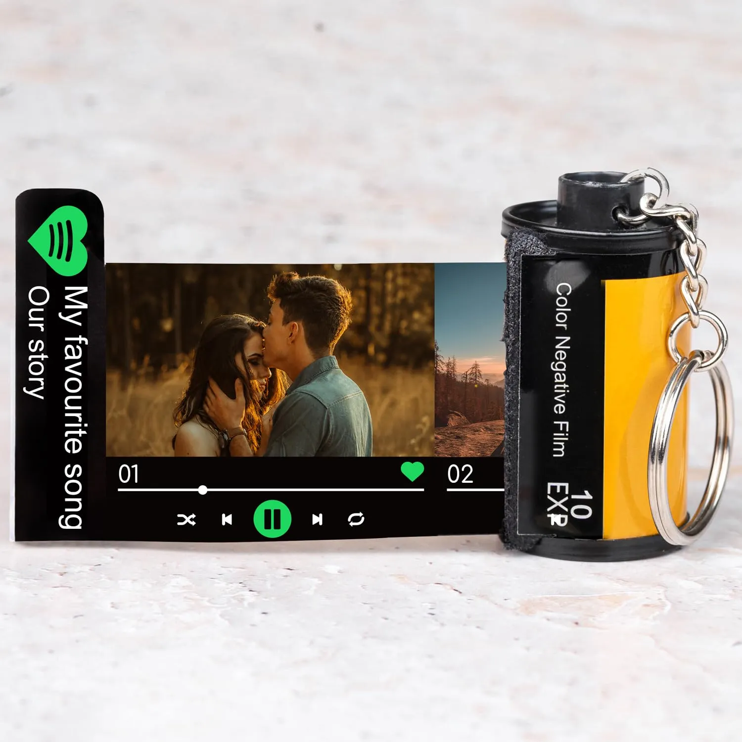 Wanapix | Portachiavi rullino personalizzato 10 foto | Musica - immagine 3