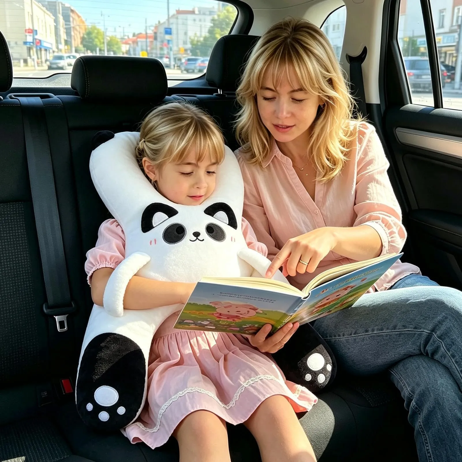 Cuscino Da Viaggio Per Bambini In Auto Supporto Testa Morbido in Peluche da - immagine 2