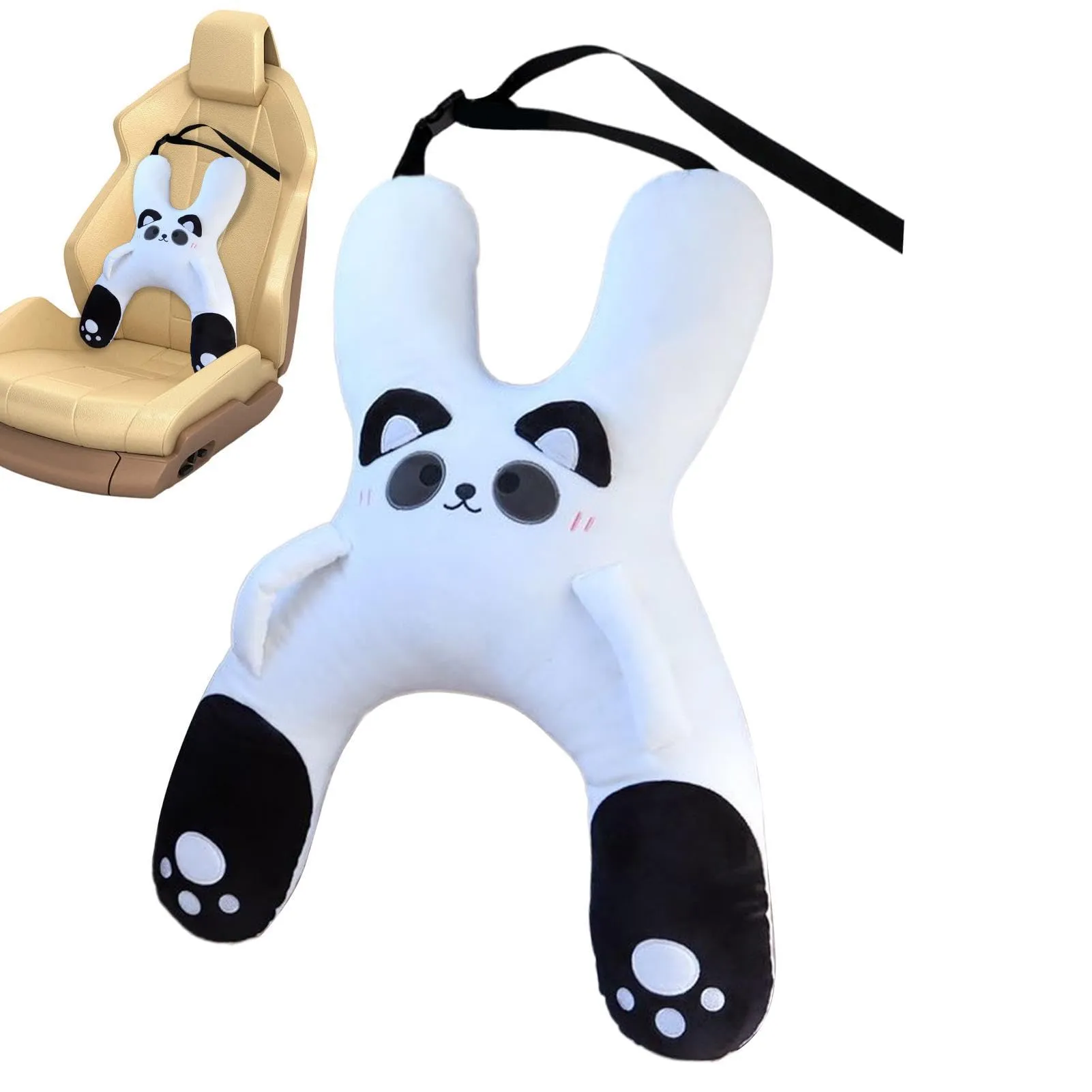 Cuscino Da Viaggio Per Bambini In Auto Supporto Testa Morbido in Peluche da - immagine 7