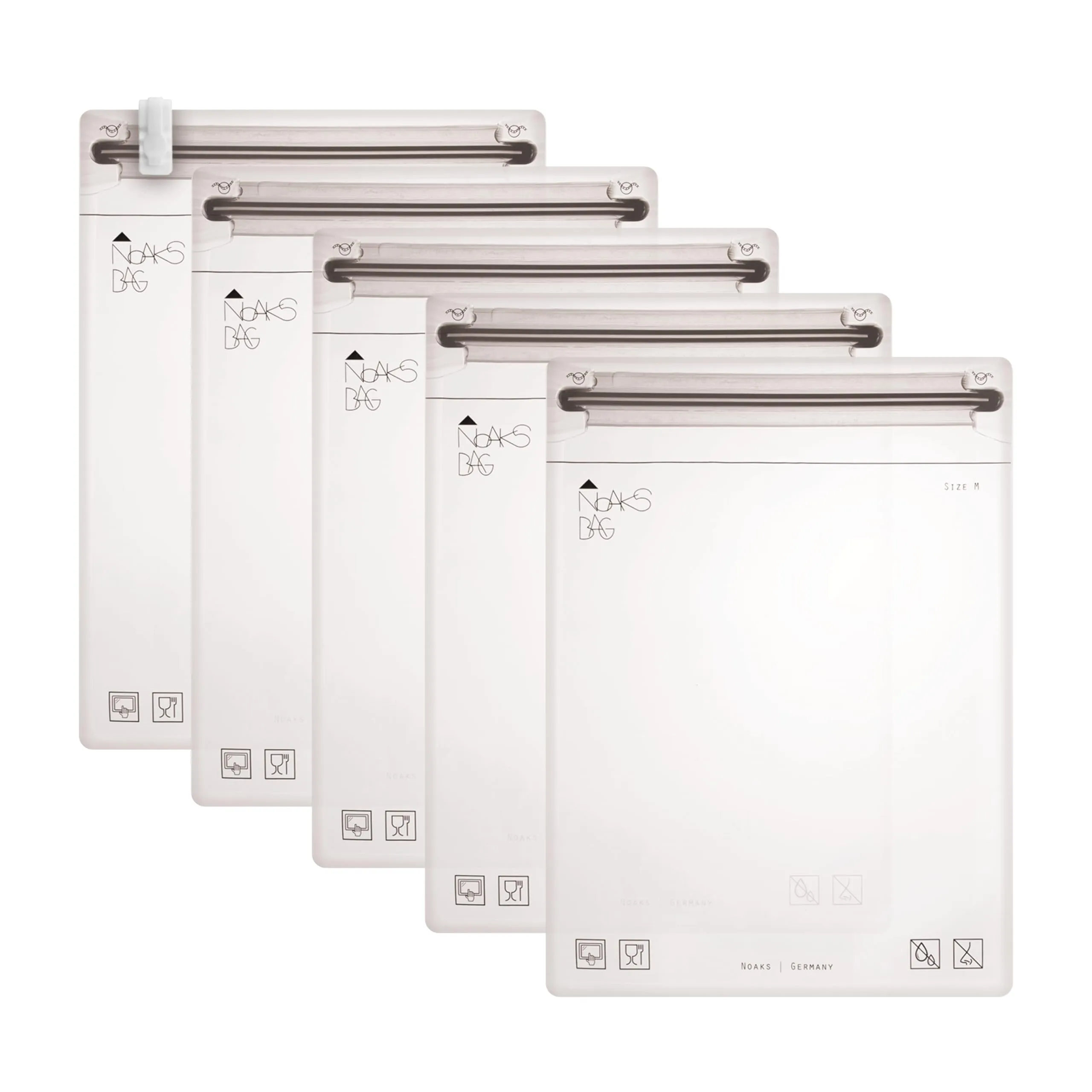 Noaks Bags, set da 5 sacchetti impermeabili (IPX8), antiodore, Taglia M - immagine 1