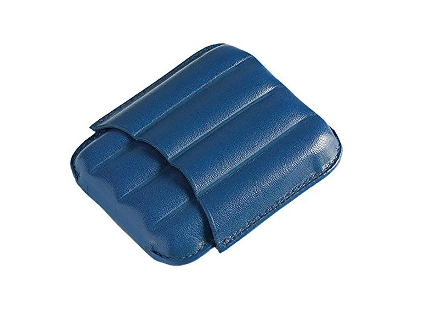 EGOIST - Portammezzato I Porta Sigari In Vera Pelle I Capienza 4 Sigari Ammezzati I Disegno Elegante I Portatile I Accessorio Per Sigari - Blu - immagine 1