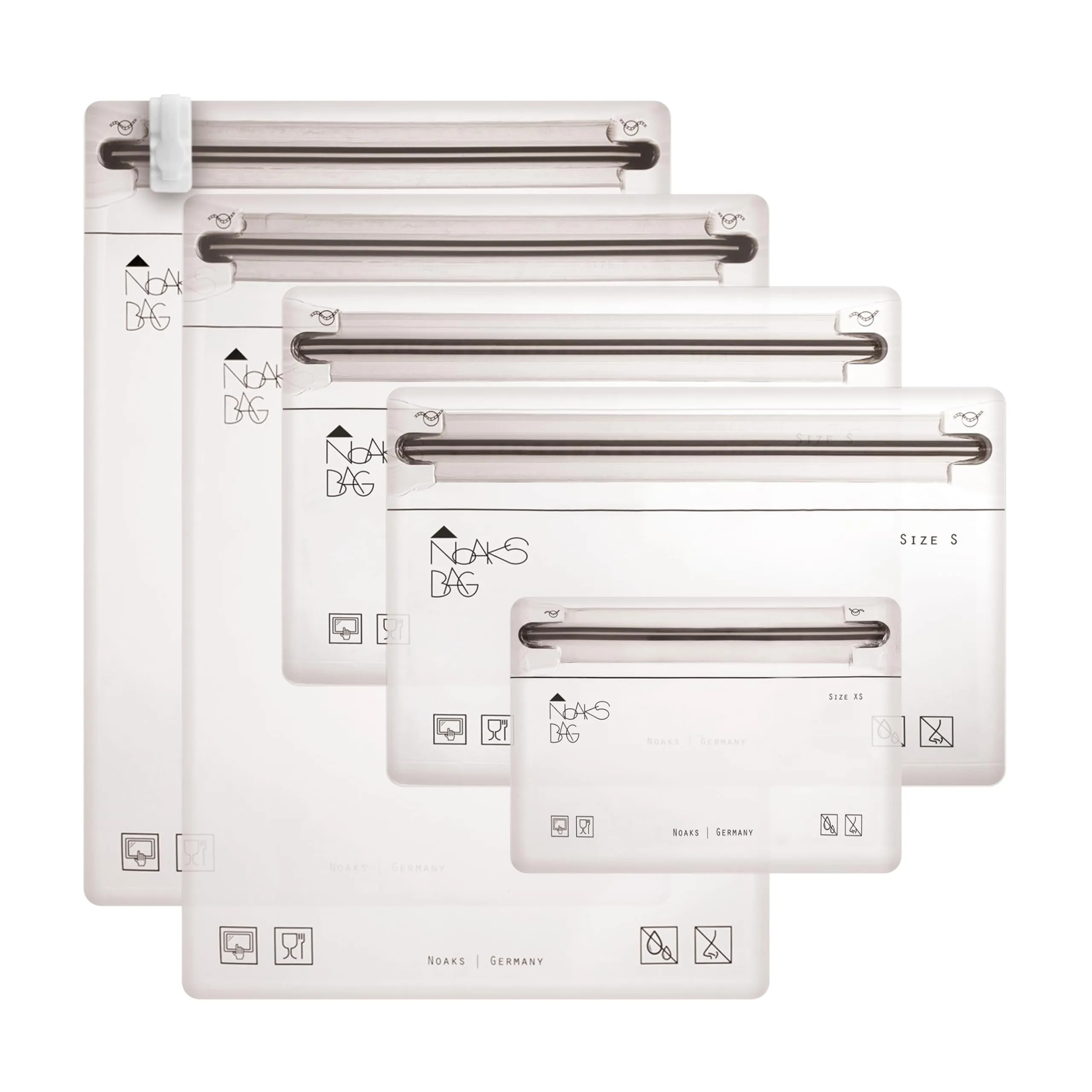 Noaks Bags, set da 5 sacchetti impermeabili (IPX8), antiodore, SMART SET - immagine 1