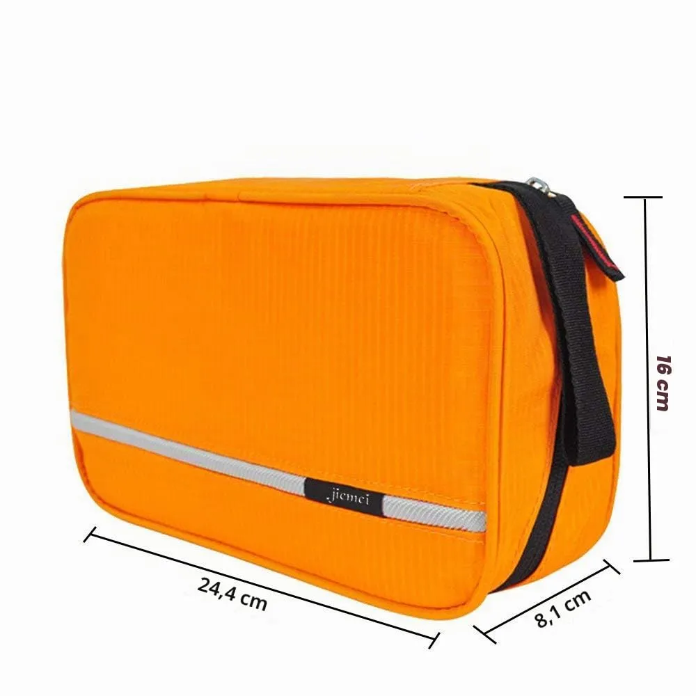 jiemei Hanging Toilettry Bag impermeabile, Travel Wash Bag per gli uomini e le donne con 4 scomparti, Pieghevole Compact Size, Super Durable Tessuto - immagine 3