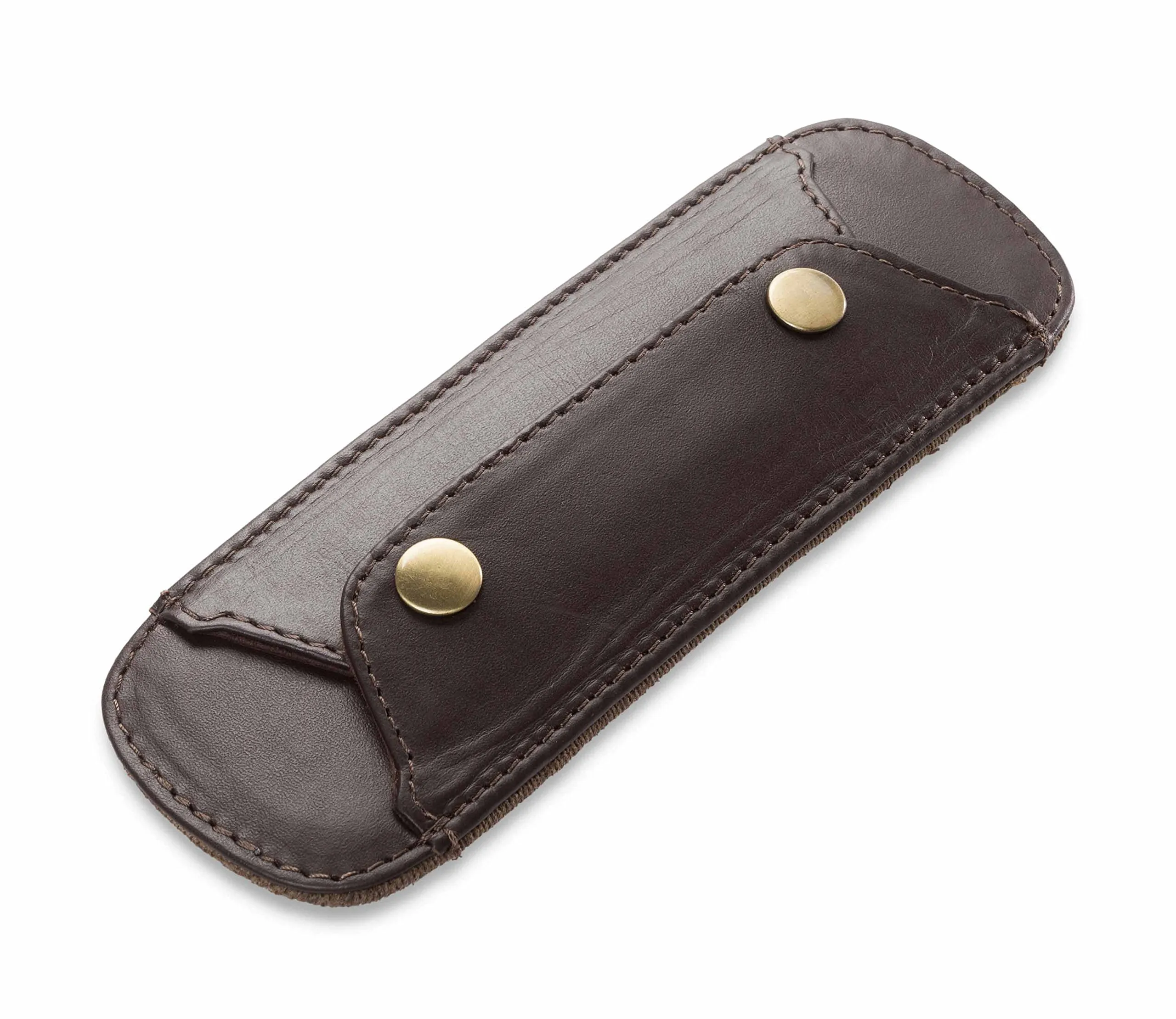 LEABAGS Imbottitura per spalla in vera pelle bufalo | vintage | Tracolla per borse | Imbottitura per spalla premium con spalline imbottite e rivestimento antiscivolo | 18x6cm | Choco - immagine 2
