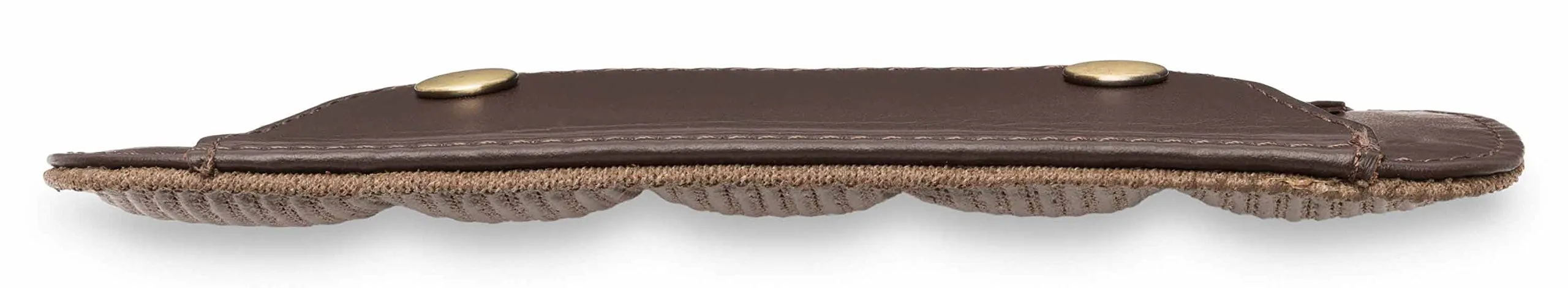 LEABAGS Imbottitura per spalla in vera pelle bufalo | vintage | Tracolla per borse | Imbottitura per spalla premium con spalline imbottite e rivestimento antiscivolo | 18x6cm | Choco - immagine 5