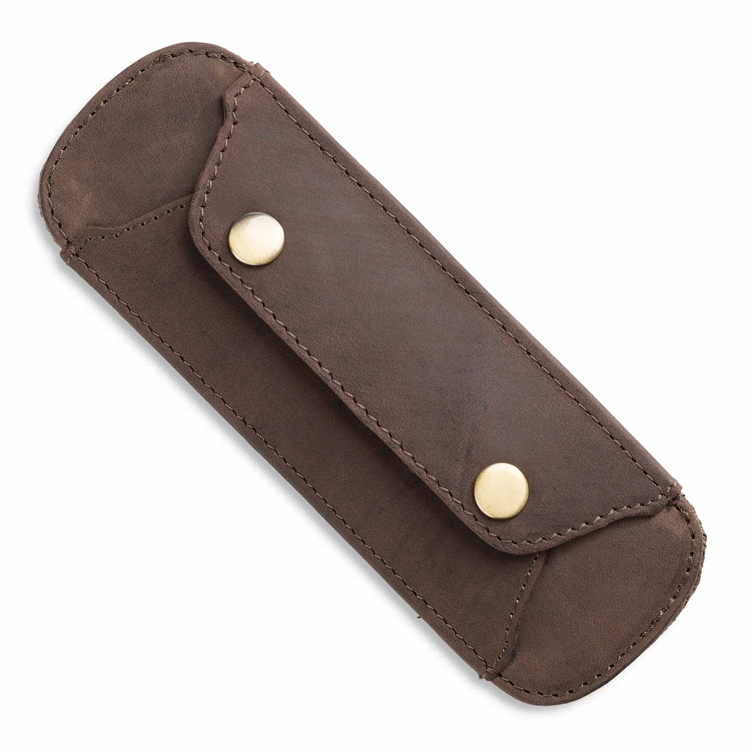 LEABAGS Imbottitura per spalla in vera pelle bufalo | vintage | Tracolla per borse | Imbottitura per spalla premium con spalline imbottite e rivestimento antiscivolo | 18x6cm | Marrone scuro naturale - immagine 1