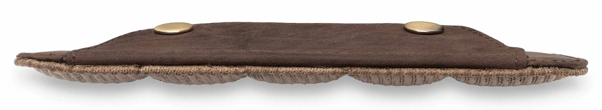 LEABAGS Imbottitura per spalla in vera pelle bufalo | vintage | Tracolla per borse | Imbottitura per spalla premium con spalline imbottite e rivestimento antiscivolo | 18x6cm | Marrone scuro naturale - immagine 5