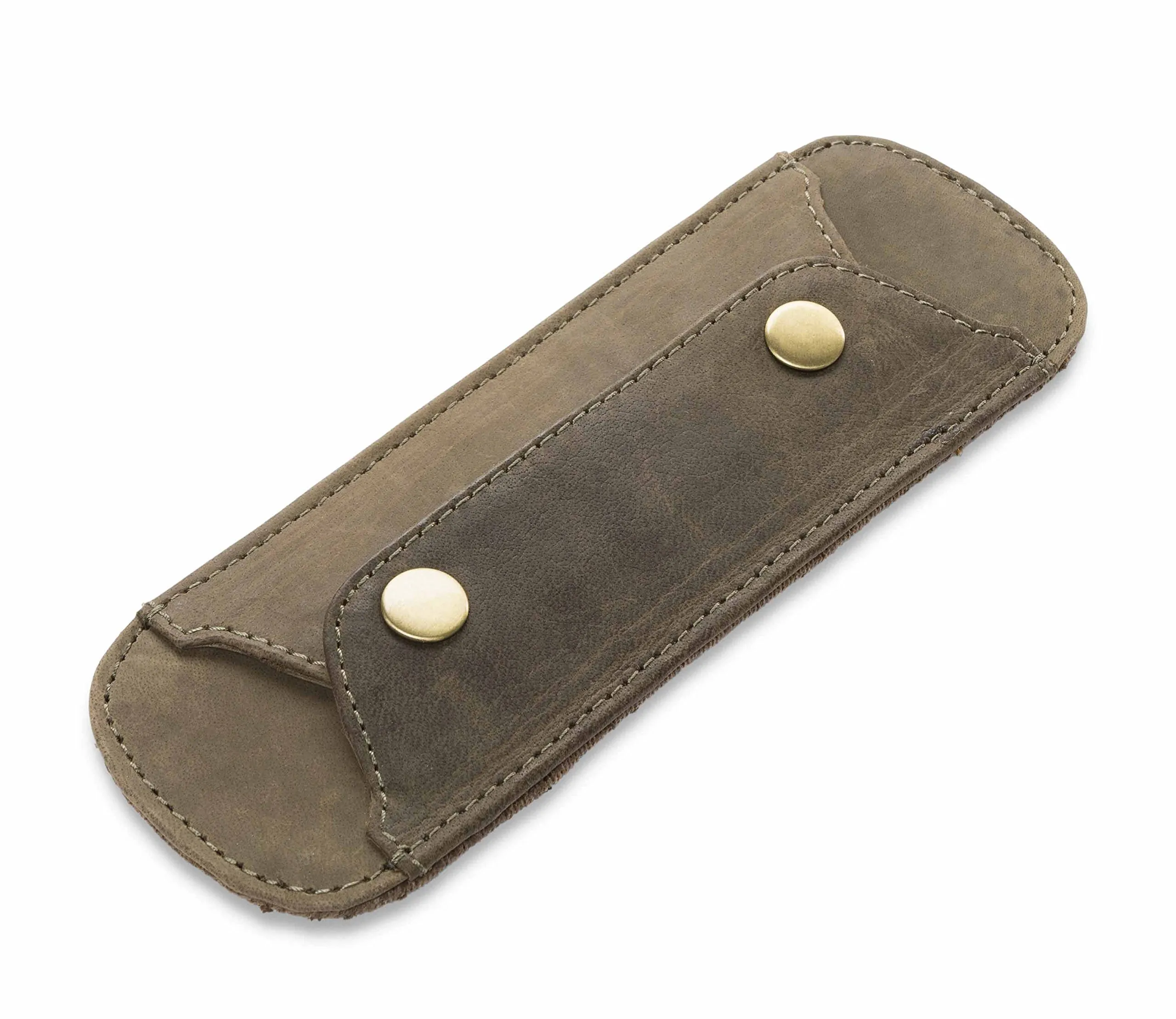 LEABAGS Imbottitura per spalla in vera pelle bufalo | vintage | Tracolla per borse | Imbottitura per spalla premium con spalline imbottite e rivestimento antiscivolo | 18x6cm | Verde naturale - immagine 2