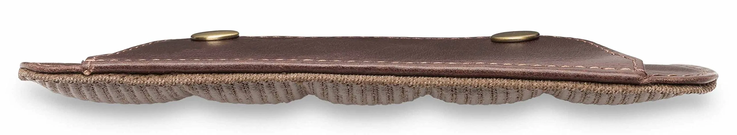 LEABAGS Imbottitura per spalla in vera pelle bufalo | vintage | Tracolla per borse | Imbottitura per spalla premium con spalline imbottite e rivestimento antiscivolo | 18x6cm | Cognac vintage - immagine 5