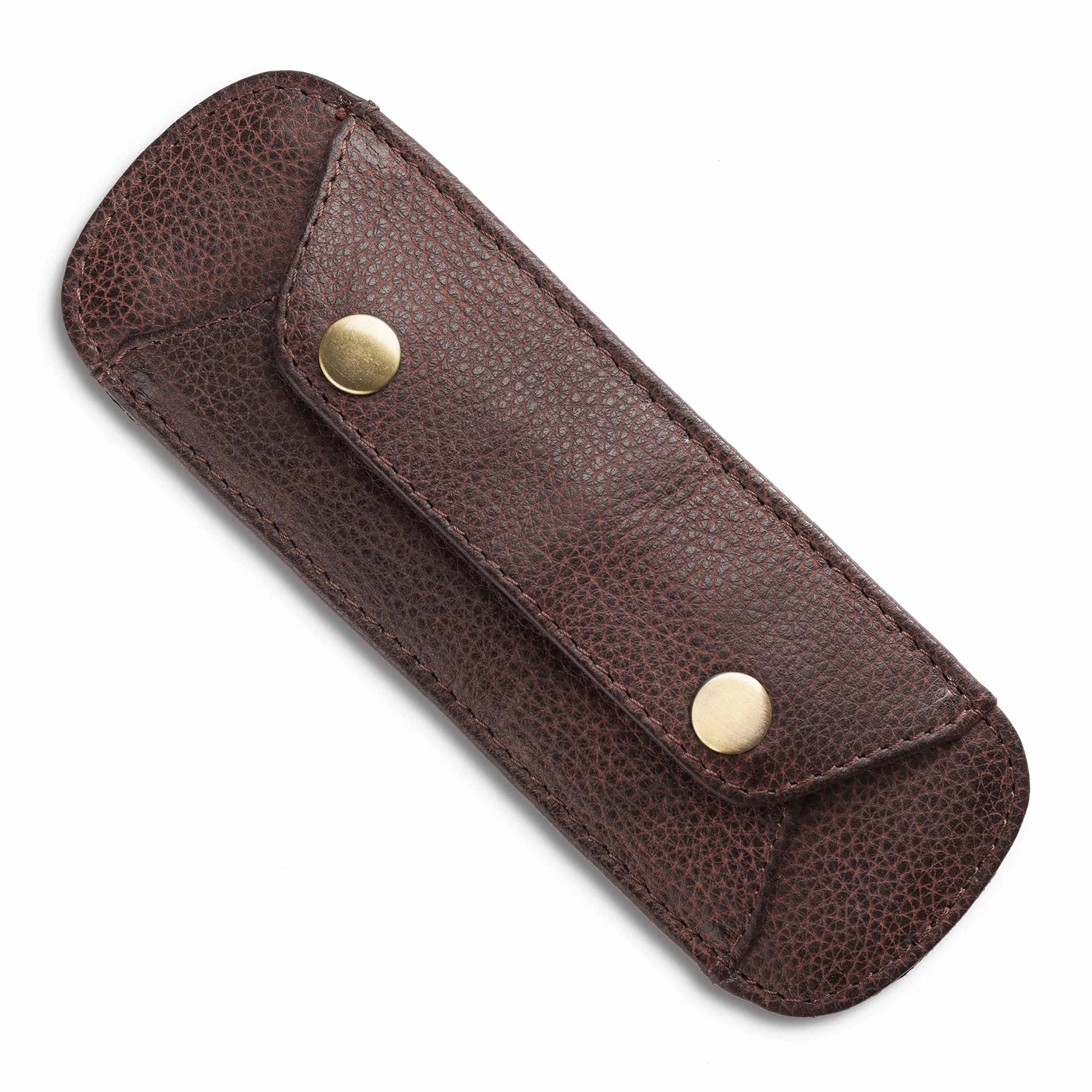 LEABAGS Imbottitura per spalla in vera pelle bufalo | vintage | Tracolla per borse | Imbottitura per spalla premium con spalline imbottite e rivestimento antiscivolo | 18x6cm | Noce - immagine 1