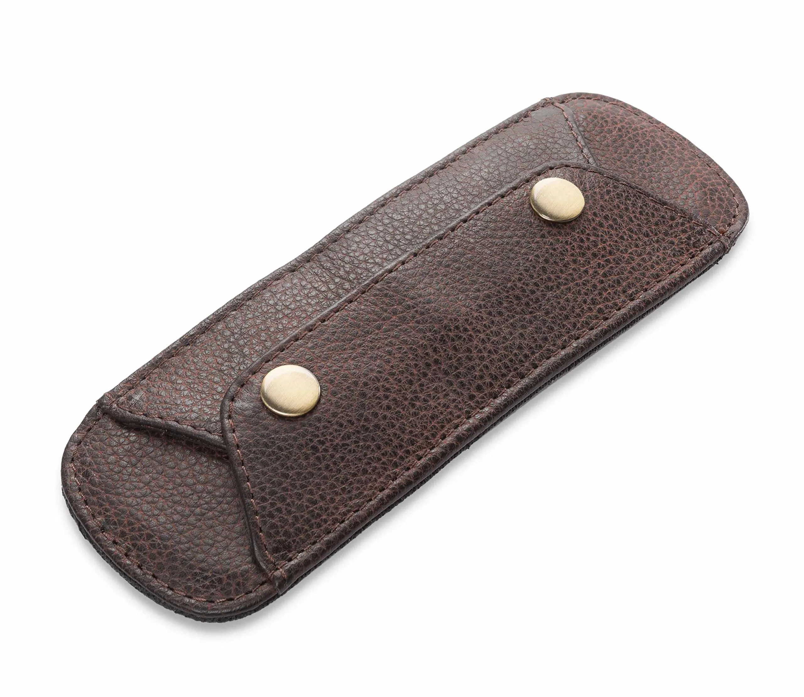 LEABAGS Imbottitura per spalla in vera pelle bufalo | vintage | Tracolla per borse | Imbottitura per spalla premium con spalline imbottite e rivestimento antiscivolo | 18x6cm | Noce - immagine 2