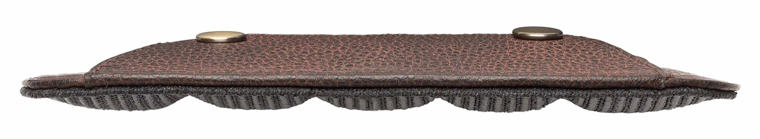 LEABAGS Imbottitura per spalla in vera pelle bufalo | vintage | Tracolla per borse | Imbottitura per spalla premium con spalline imbottite e rivestimento antiscivolo | 18x6cm | Noce - immagine 5