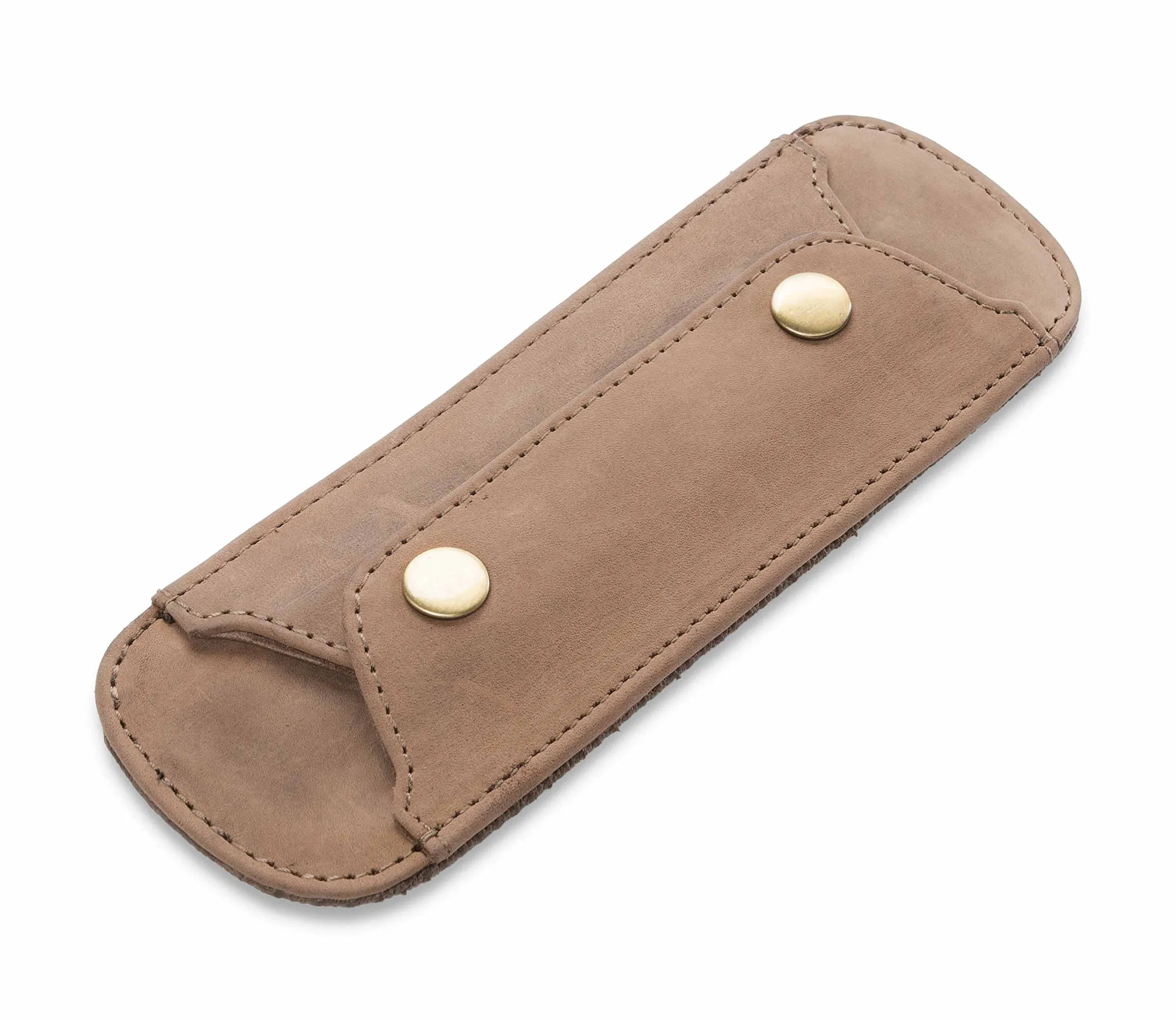 LEABAGS Imbottitura per spalla in vera pelle bufalo | vintage | Tracolla per borse | Imbottitura per spalla premium con spalline imbottite e rivestimento antiscivolo | 18x6cm | Grigio marrone vintage - immagine 2
