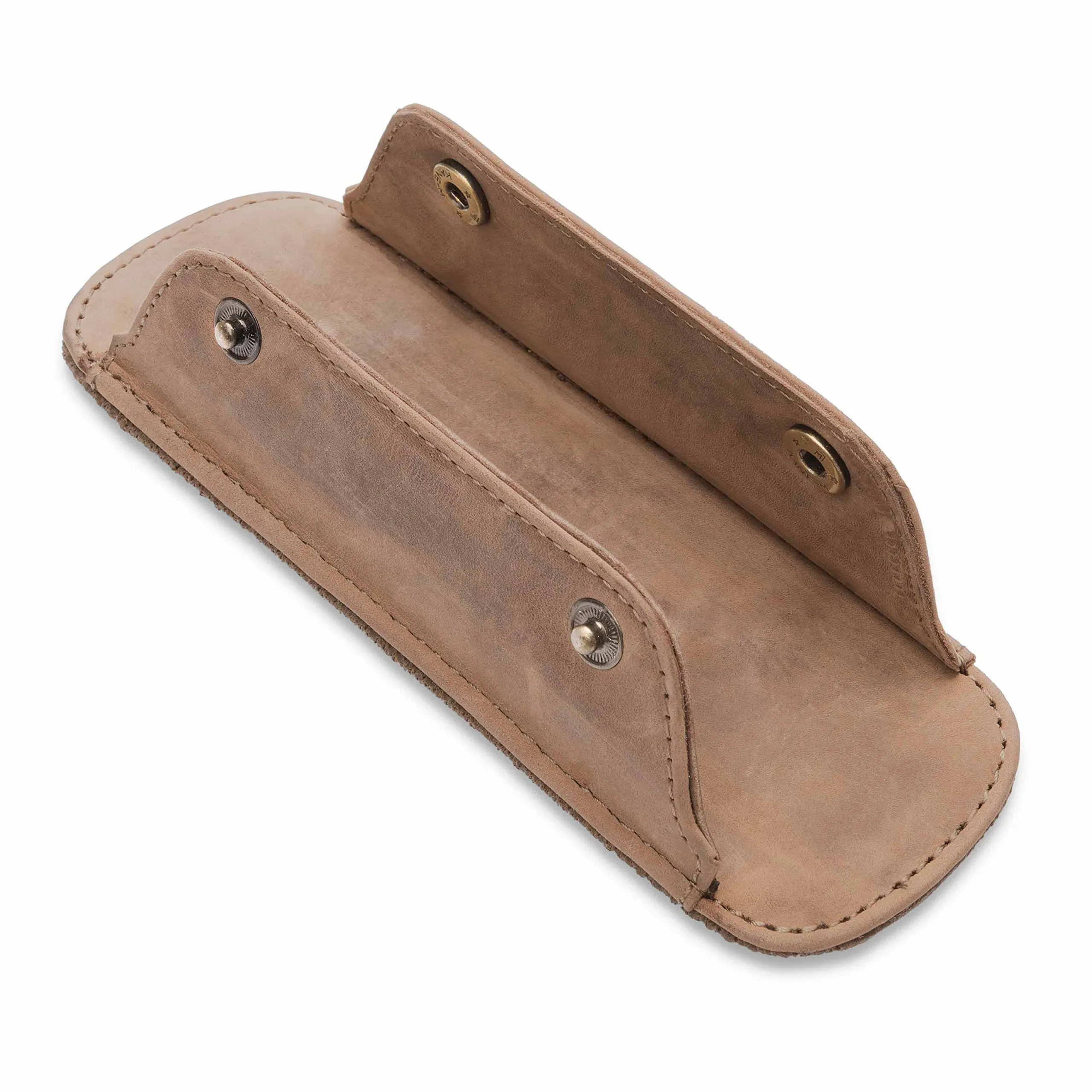 LEABAGS Imbottitura per spalla in vera pelle bufalo | vintage | Tracolla per borse | Imbottitura per spalla premium con spalline imbottite e rivestimento antiscivolo | 18x6cm | Grigio marrone vintage - immagine 3