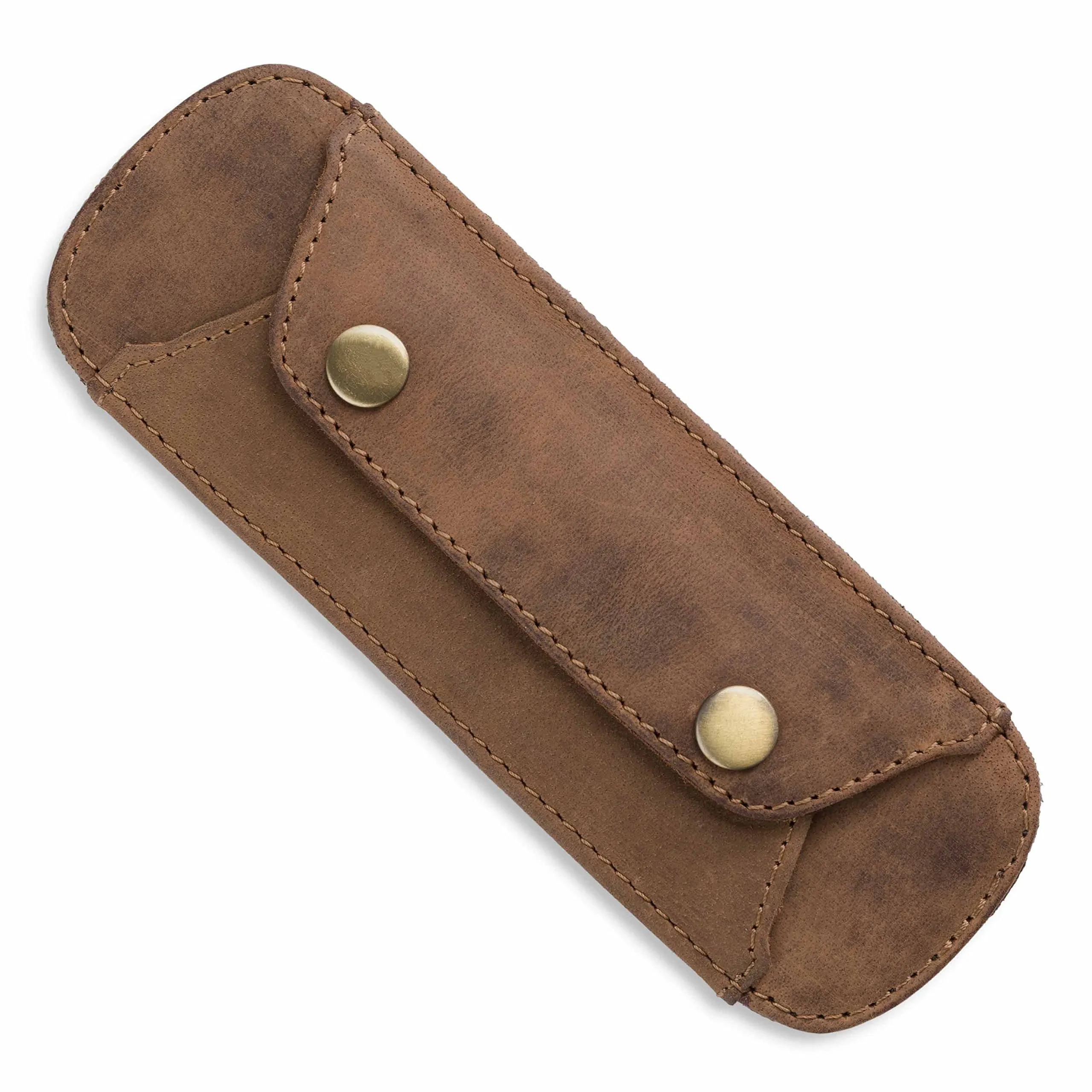 LEABAGS Imbottitura per spalla in vera pelle bufalo | vintage | Tracolla per borse | Imbottitura per spalla premium con spalline imbottite e rivestimento antiscivolo | 18x6cm | Marrone Medio - immagine 1