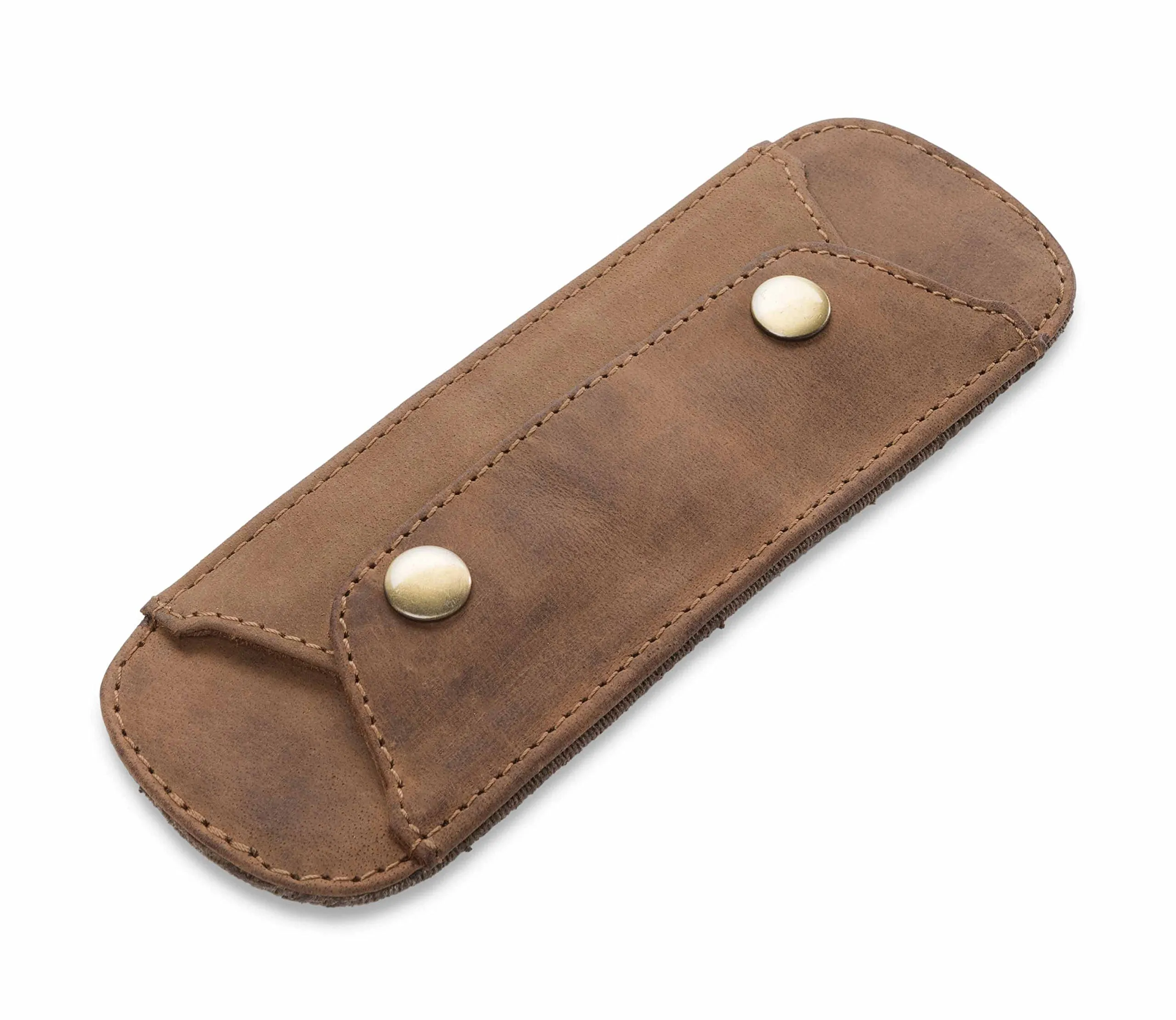 LEABAGS Imbottitura per spalla in vera pelle bufalo | vintage | Tracolla per borse | Imbottitura per spalla premium con spalline imbottite e rivestimento antiscivolo | 18x6cm | Marrone Medio - immagine 2