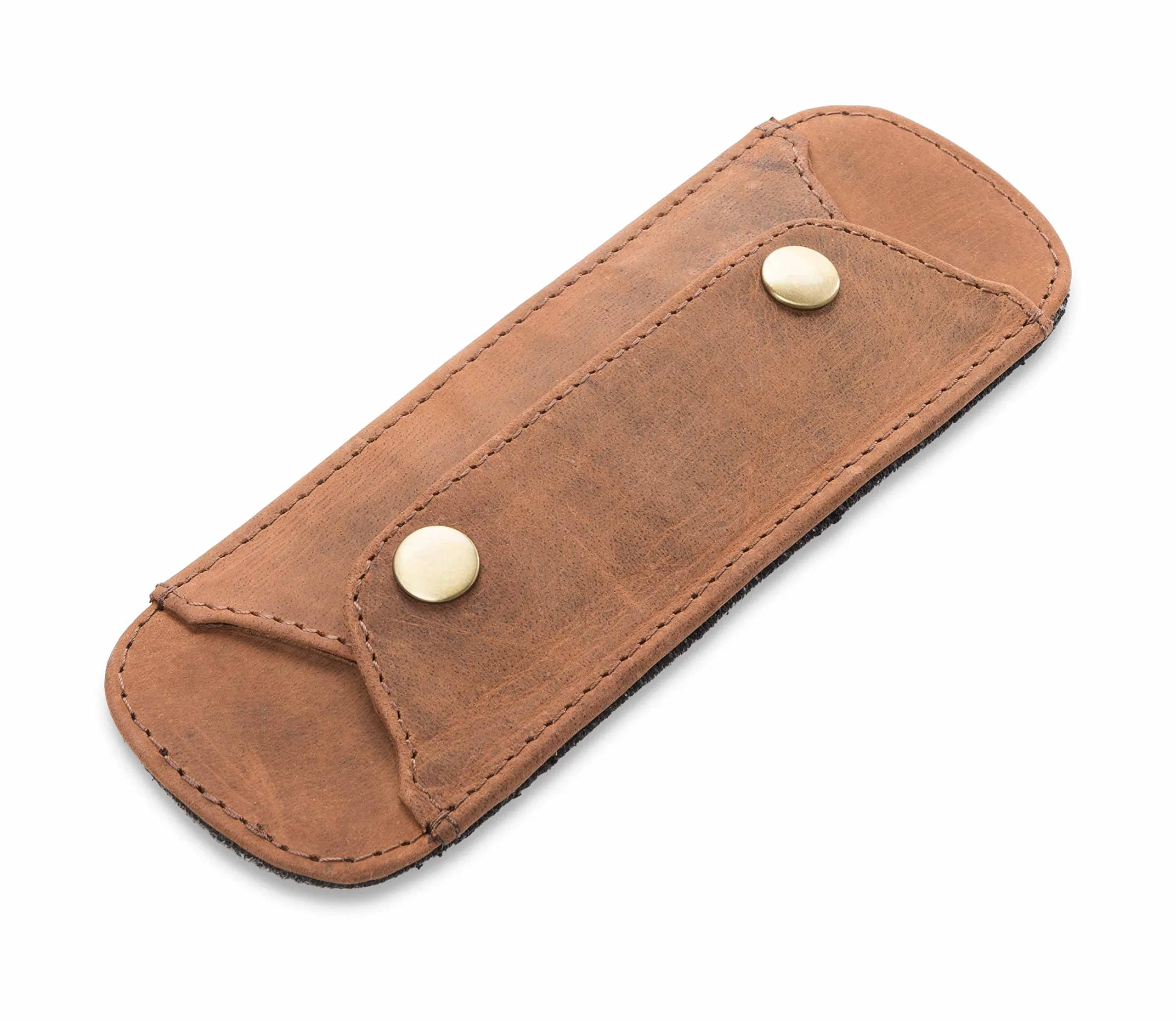 LEABAGS Imbottitura per spalla in vera pelle bufalo | vintage | Tracolla per borse | Imbottitura per spalla premium con spalline imbottite e rivestimento antiscivolo | 18x6cm | Fox - immagine 2