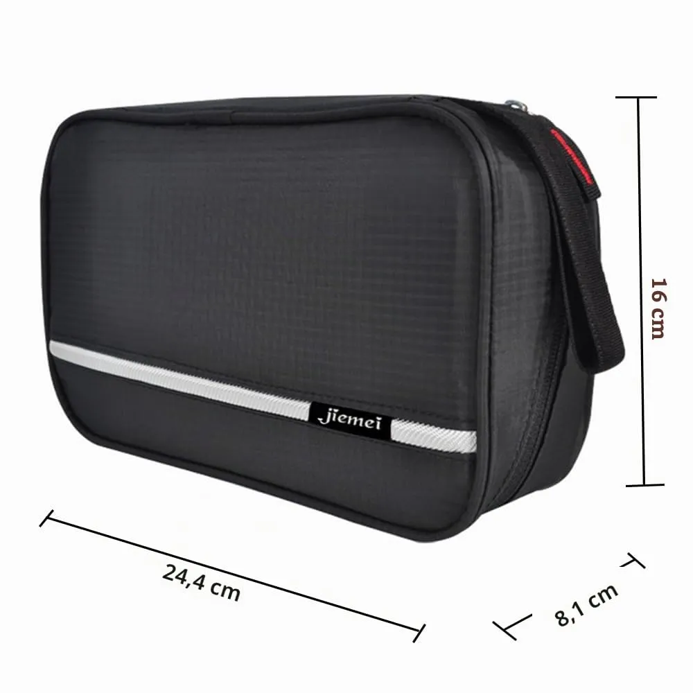 jiemei Hanging Toilettry Bag impermeabile, Travel Wash Bag per gli uomini e le donne con 4 scomparti, Pieghevole Compact Size, Super Durable Tessuto - immagine 3