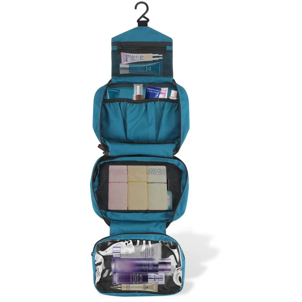 jiemei Hanging Toilettry Bag impermeabile, Travel Wash Bag per gli uomini e le donne con 4 scomparti, Pieghevole Compact Size, Super Durable Tessuto - immagine 8