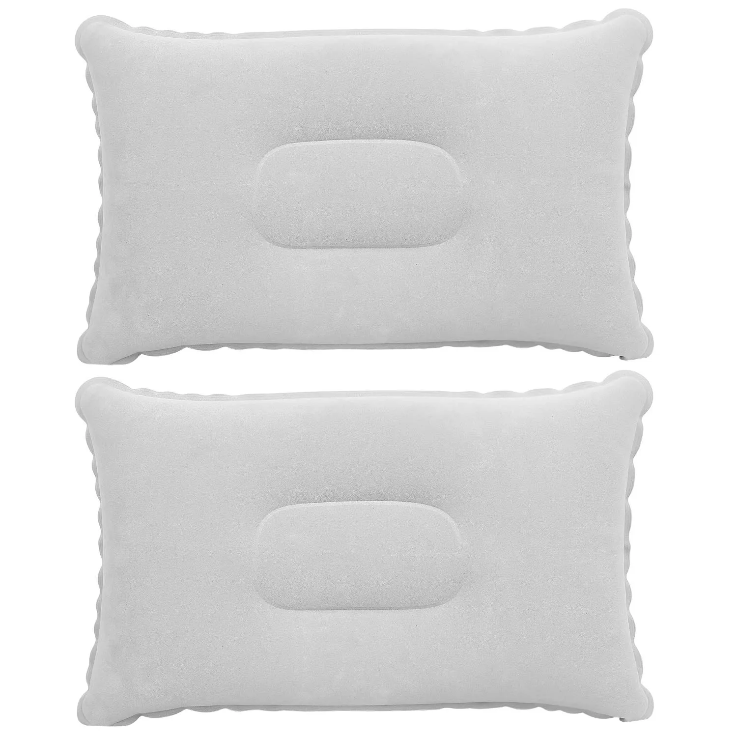 TRIXES Cuscini gonfiabili da viaggio grigi – leggeri, 2 pz - immagine 9