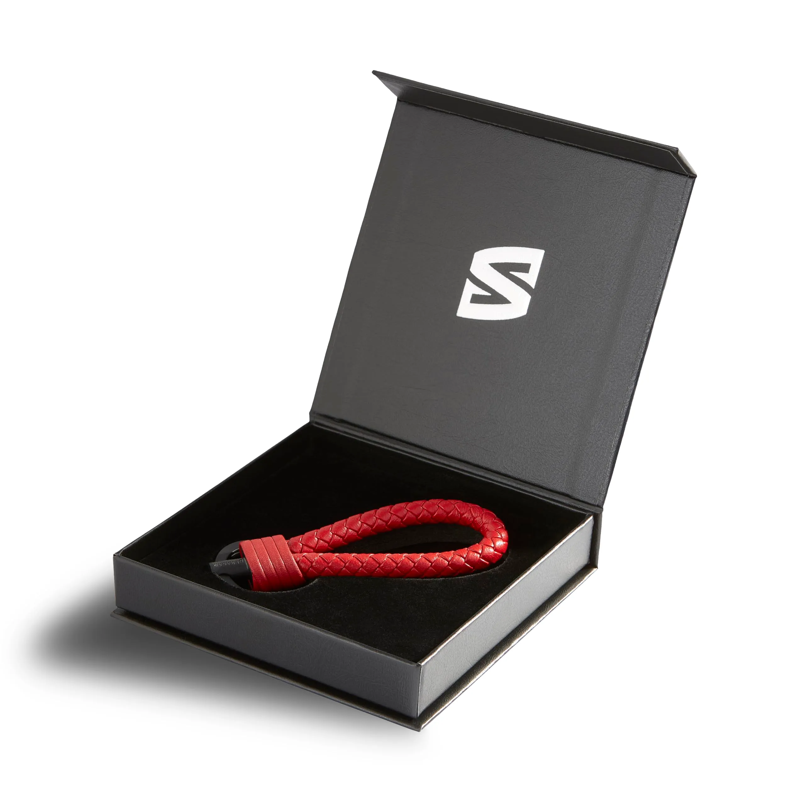 SERASAR Portachiavi Donna Pelle Rossa Auto Moto Bicicletta Regalo - immagine 2