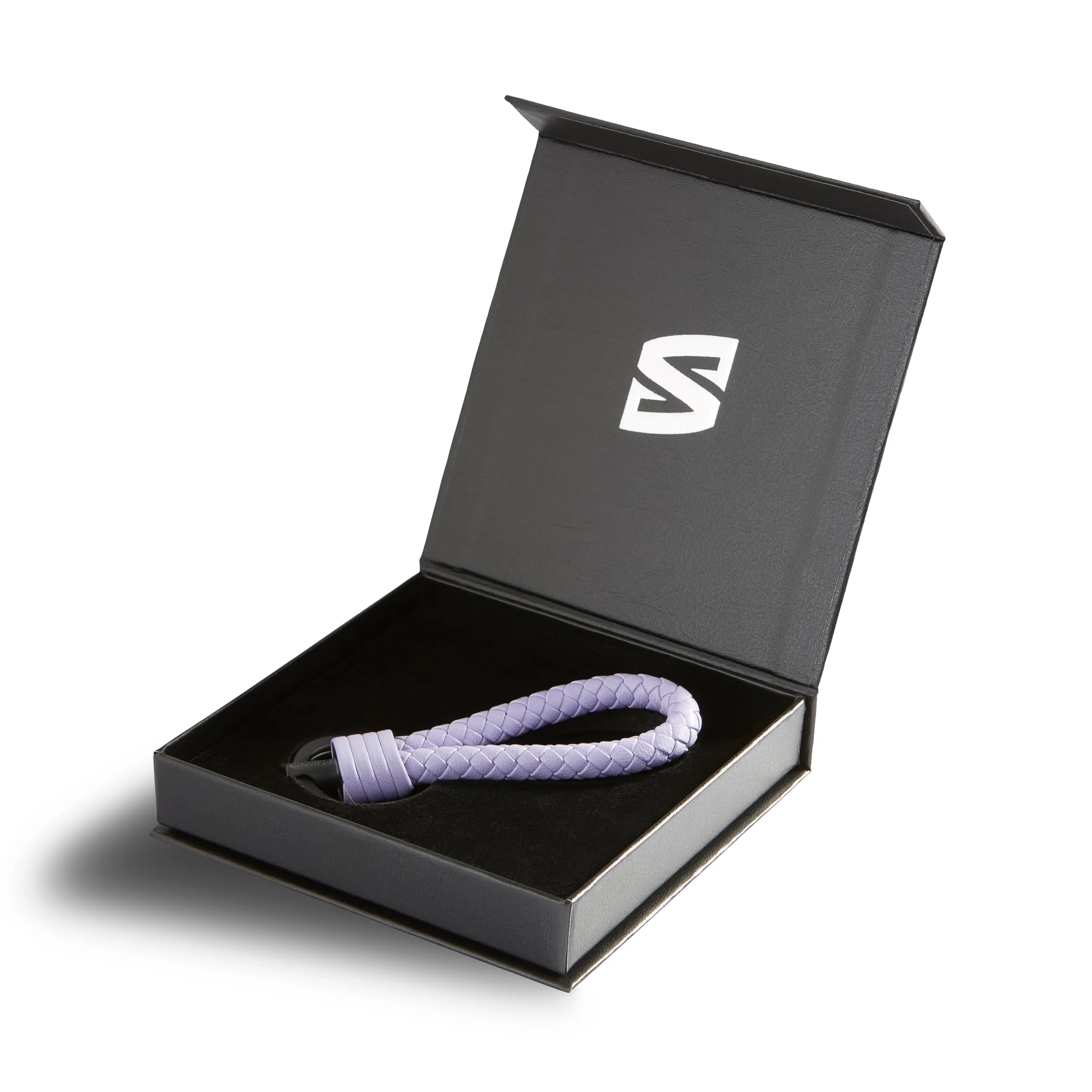SERASAR Portachiavi Donna Pelle Viola Auto Moto Casa Bicicletta Regalo - immagine 2